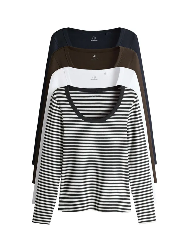 Geo Next The Set 4 magliette coste donna manica lunga