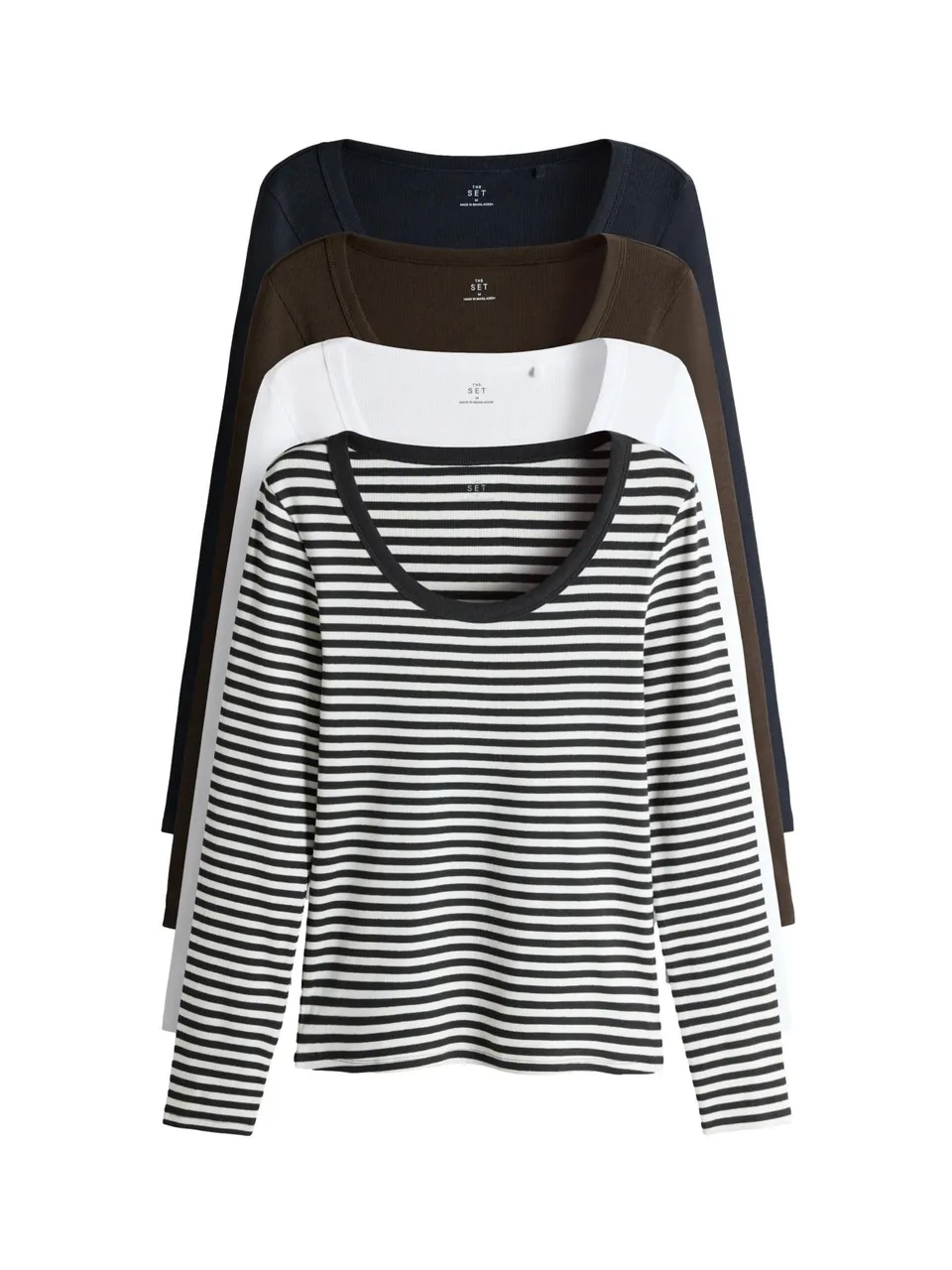 Geo Next The Set 4 magliette coste donna manica lunga