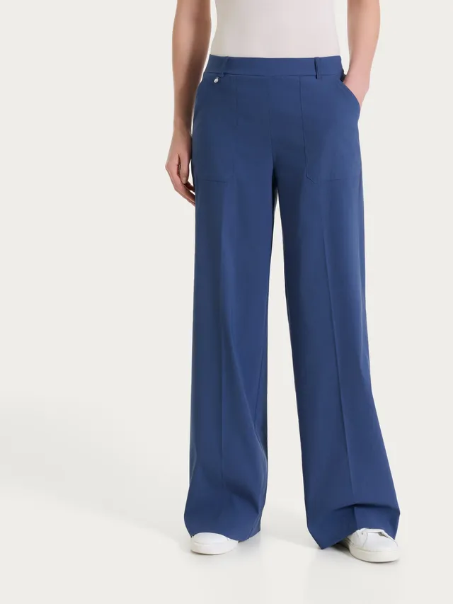 Ragno Super Fresh Linen pantalone palazzo Oceana wide leg