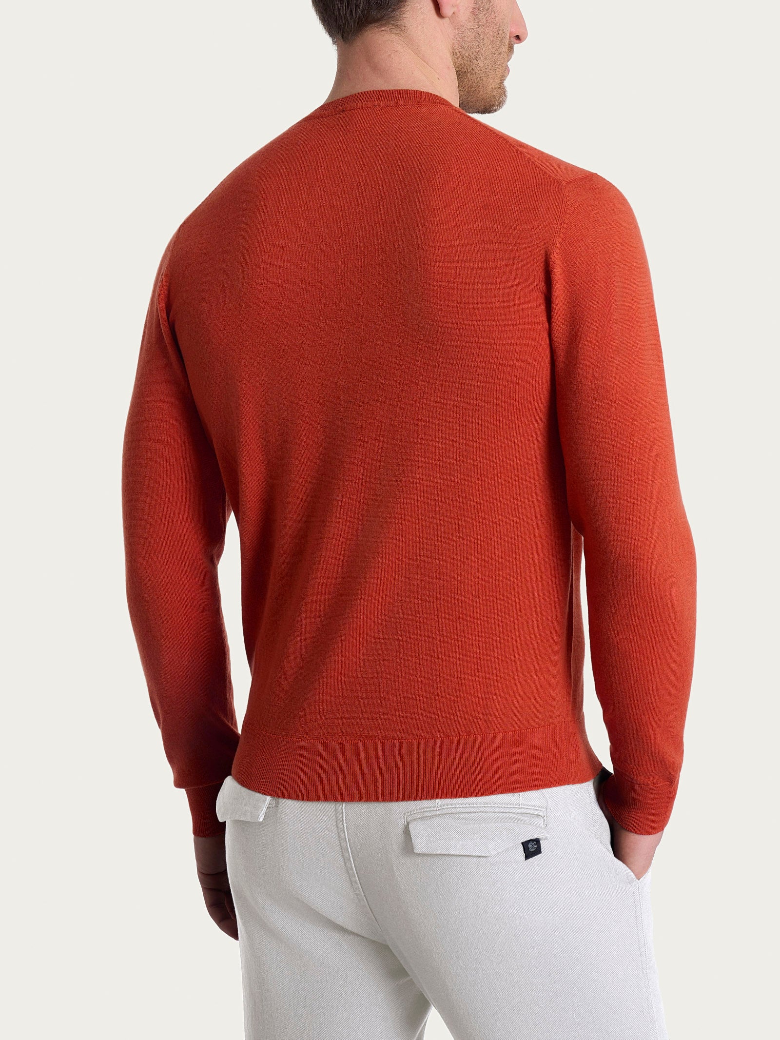 Ragno Merino Soft pull girocollo Rust lana merino uomo