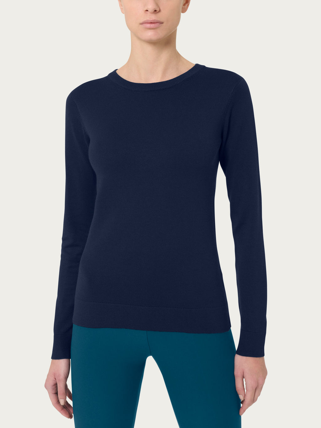 Ragno Four Seasons Maglia Girocollo Bleu manica lunga