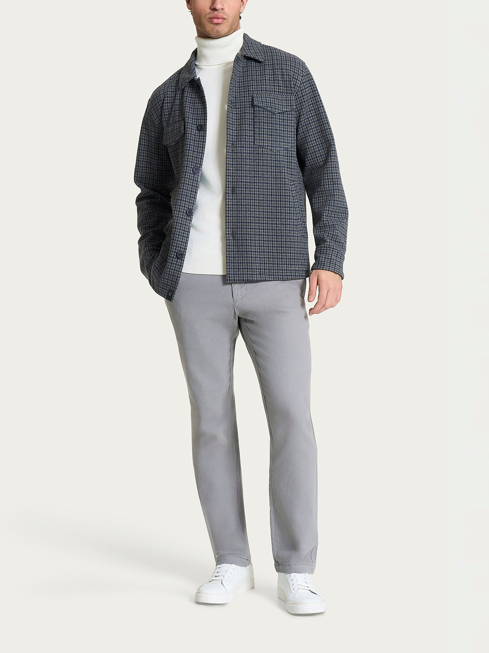 Ragno Jacquard Shacket Kombu Green Misto Cotone