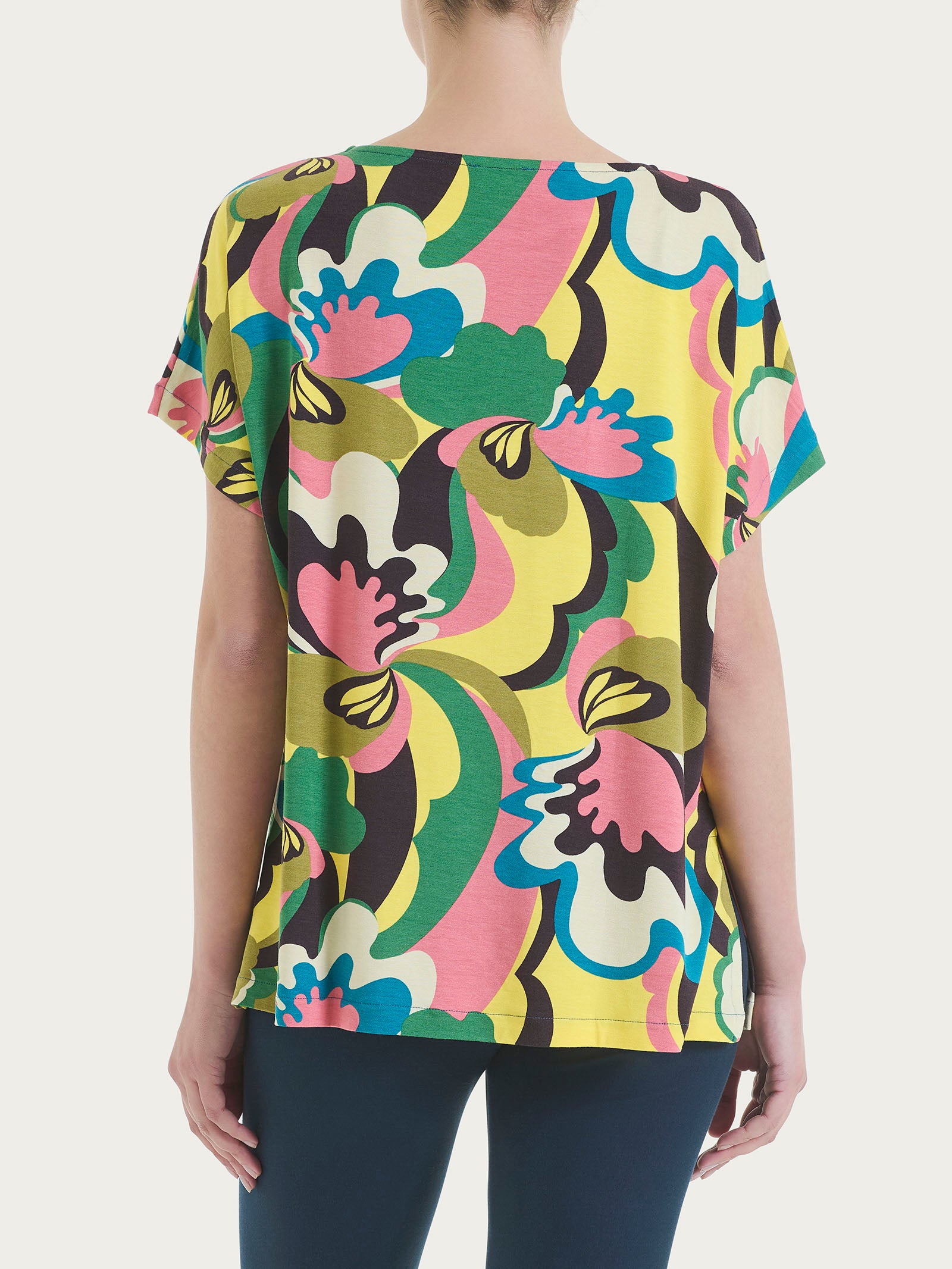 Ragno Viscosa Summer maxi t-shirt Crystal Teal fantasia