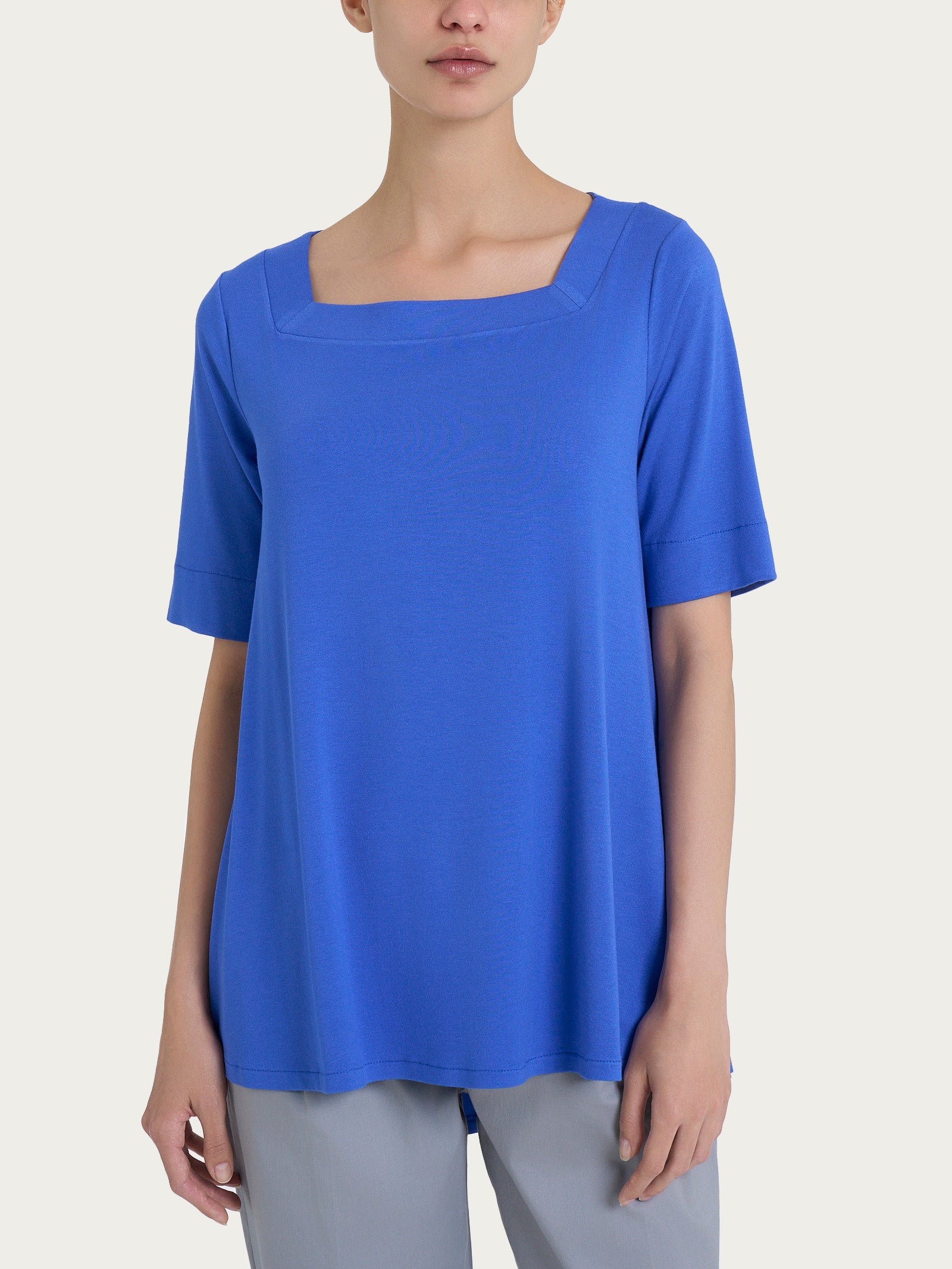 Ragno maglietta manica 3/4 Dazzling Blue viscosa