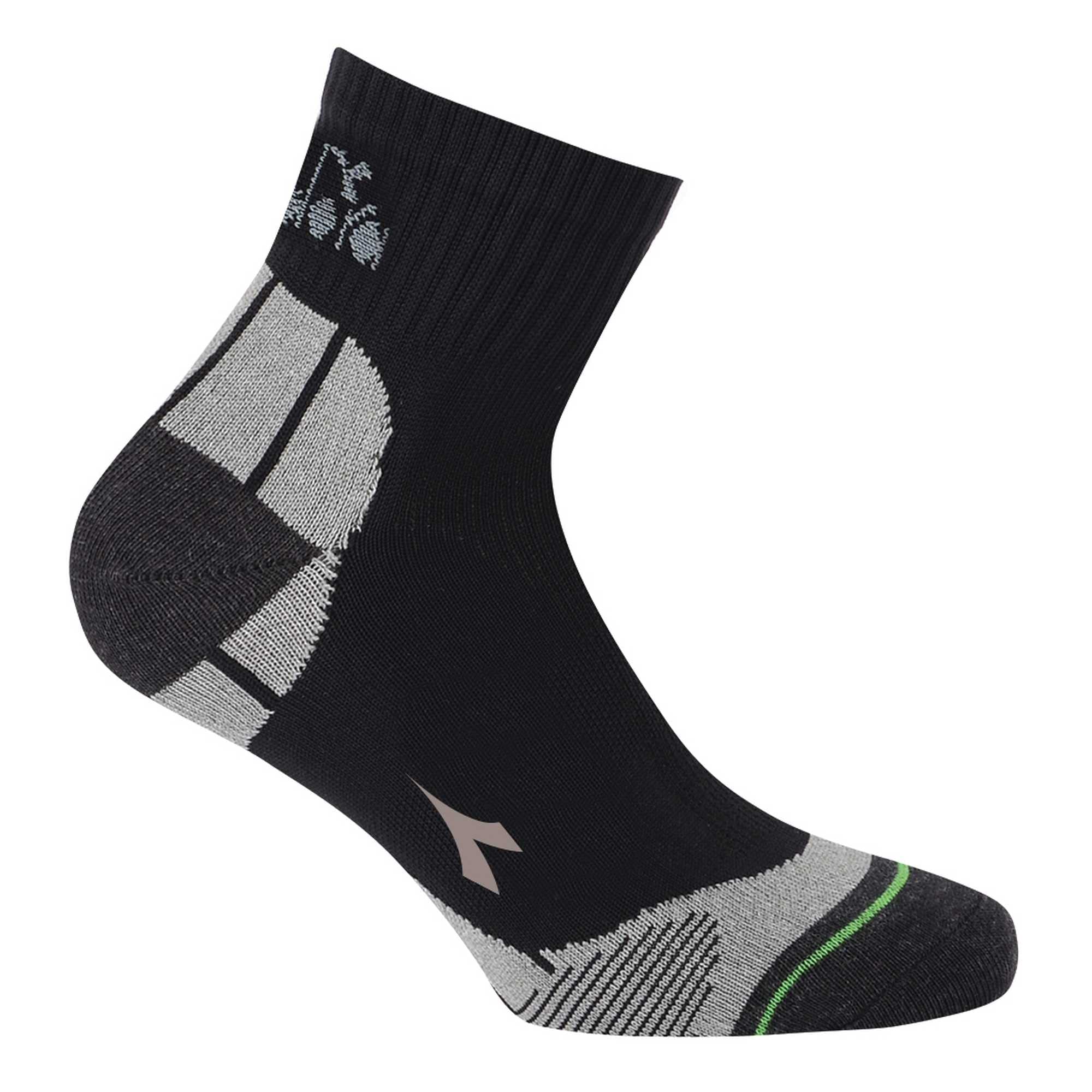 Diadora calzini sportivi quarter neri 6 paia