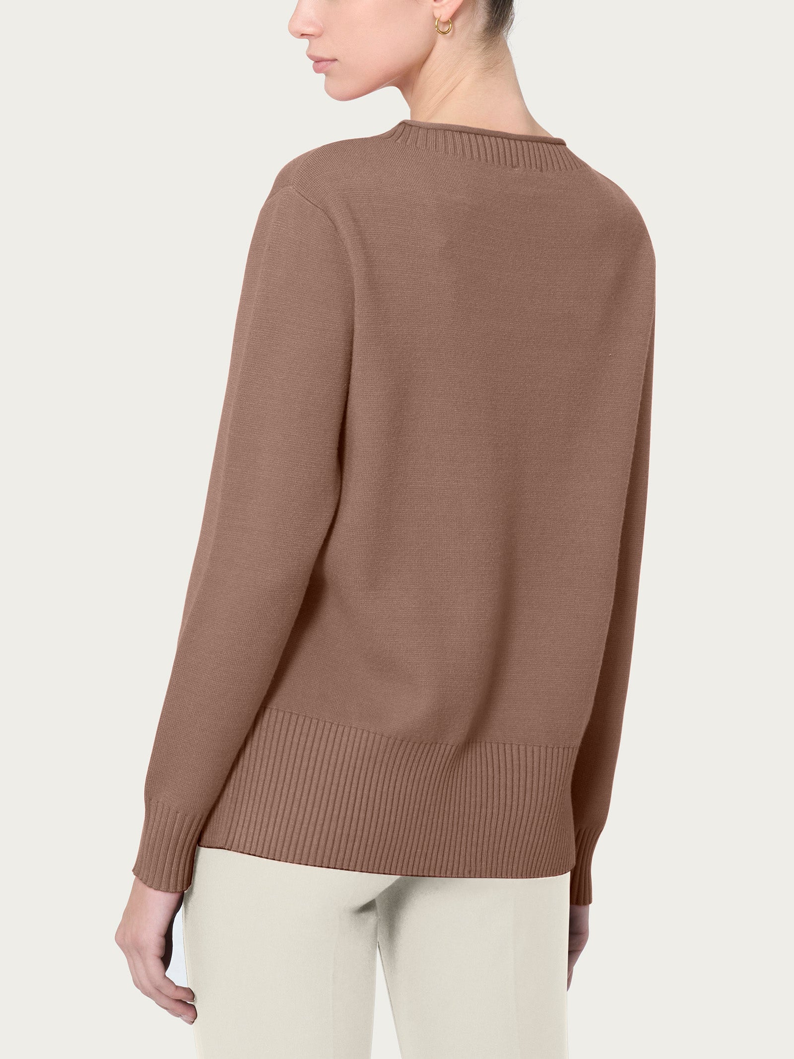 Ragno SL Girocollo maglia donna viscosa Pine Bark