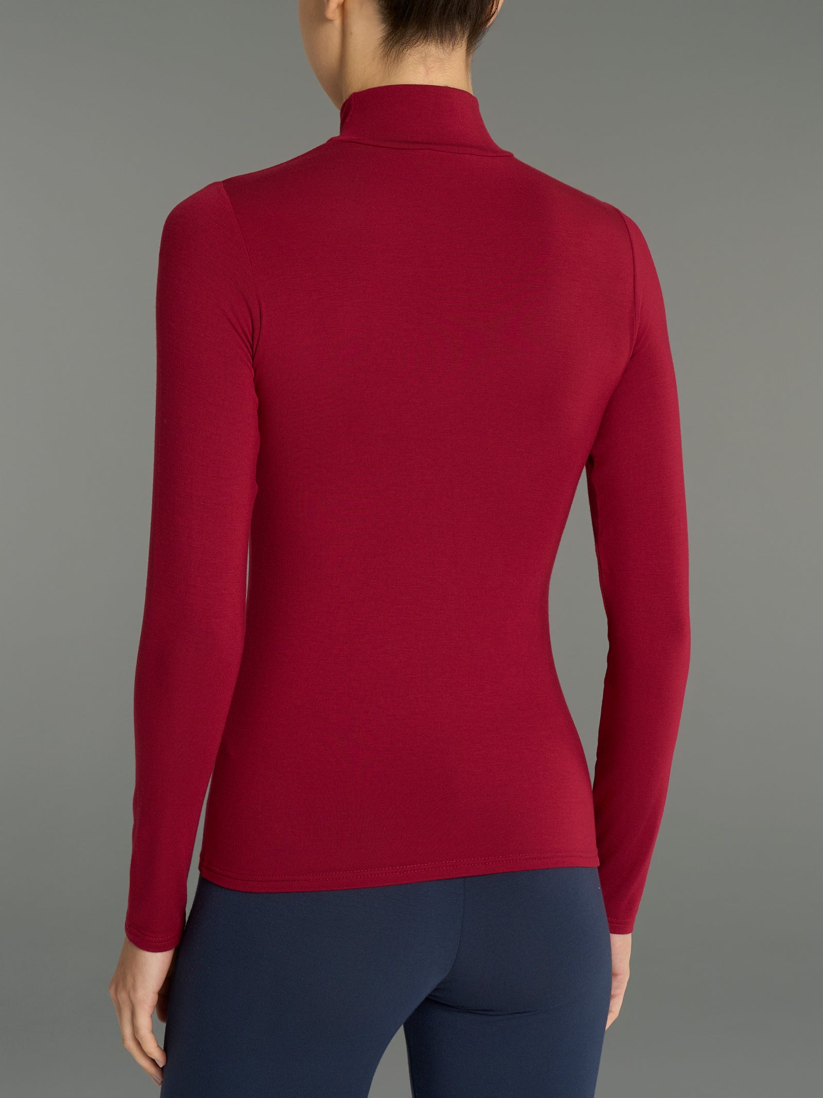 Ragno Eco Viscosa Lupetto maglia amarena manica lunga