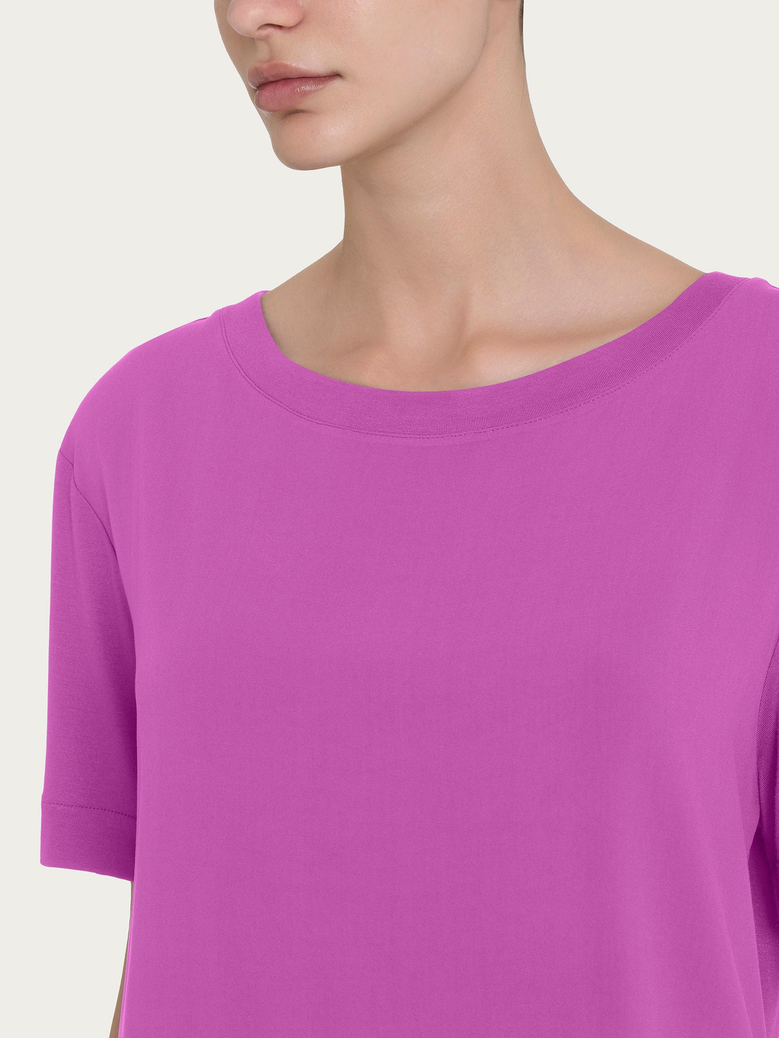 Ragno Viscosa Summer Maglietta Barchetta Cattleya Orchid Viscosa