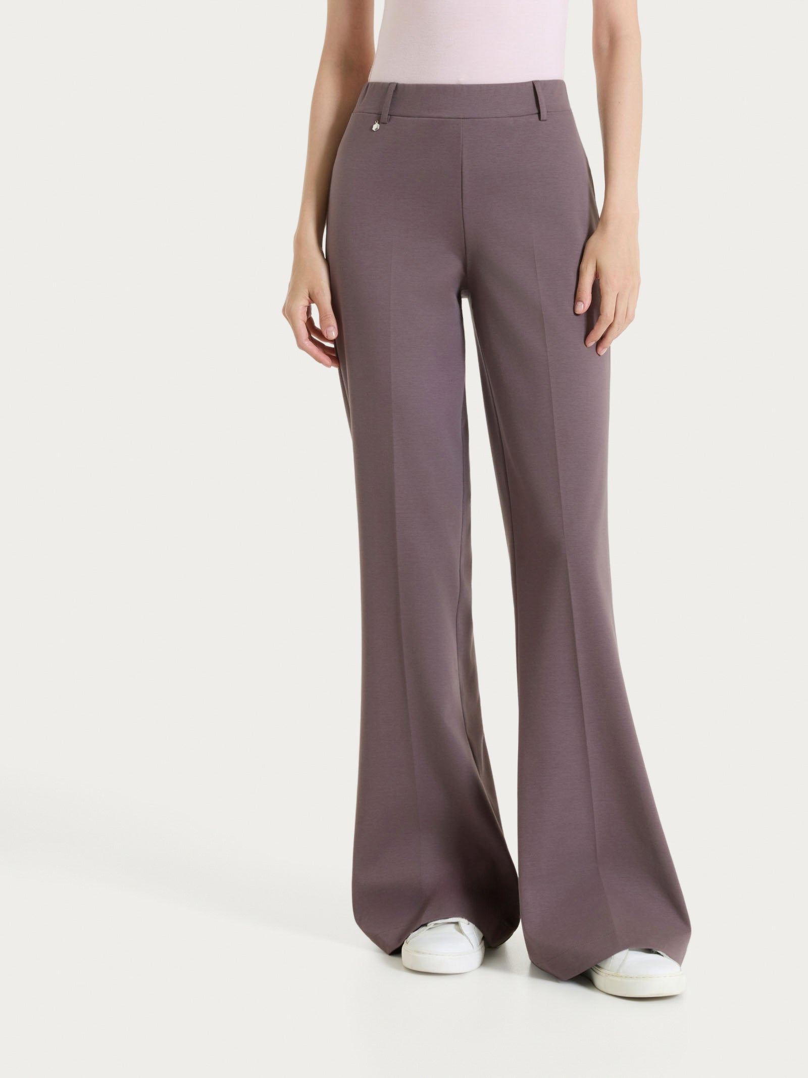 Ragno Compact Light Pantalone flare plum truffle