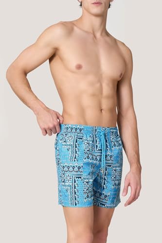 Goldenpoint Bandana costume boxer uomo azzurro nero