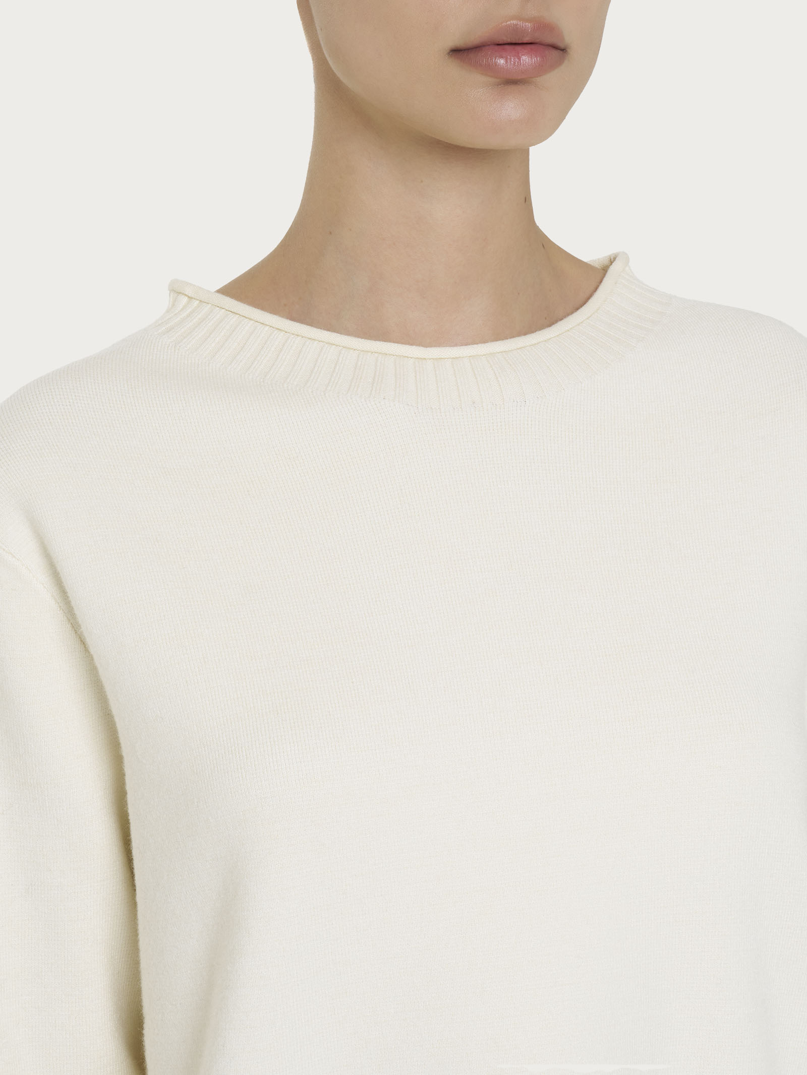 Ragno Super Soft Girocollo maglia viscosa avorio