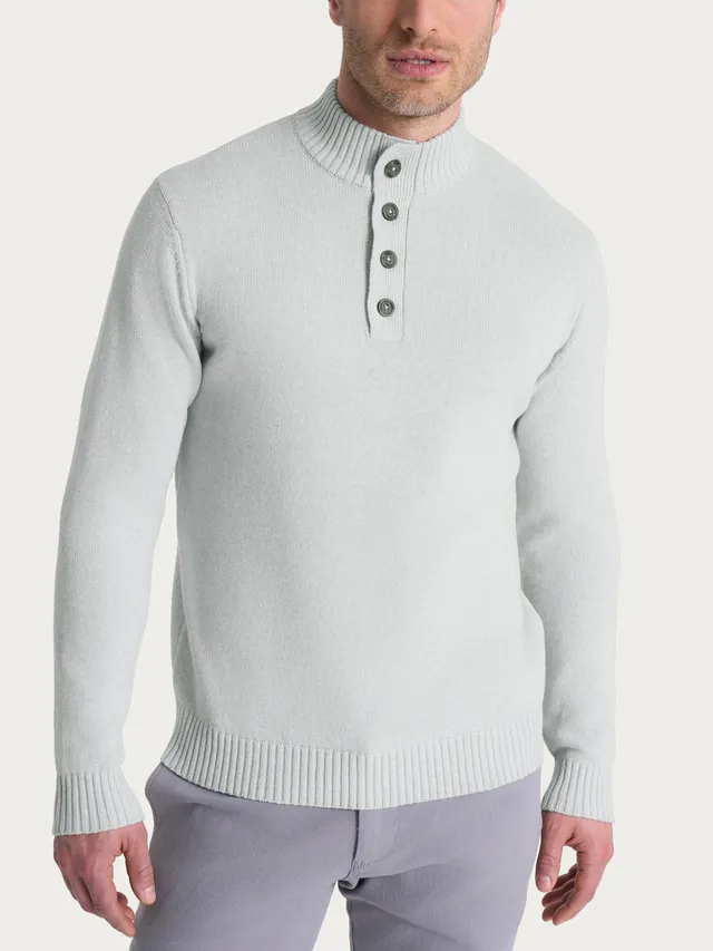 Ragno Winter Cotton Lupetto Zip Bottoni maglia dawn blue mel