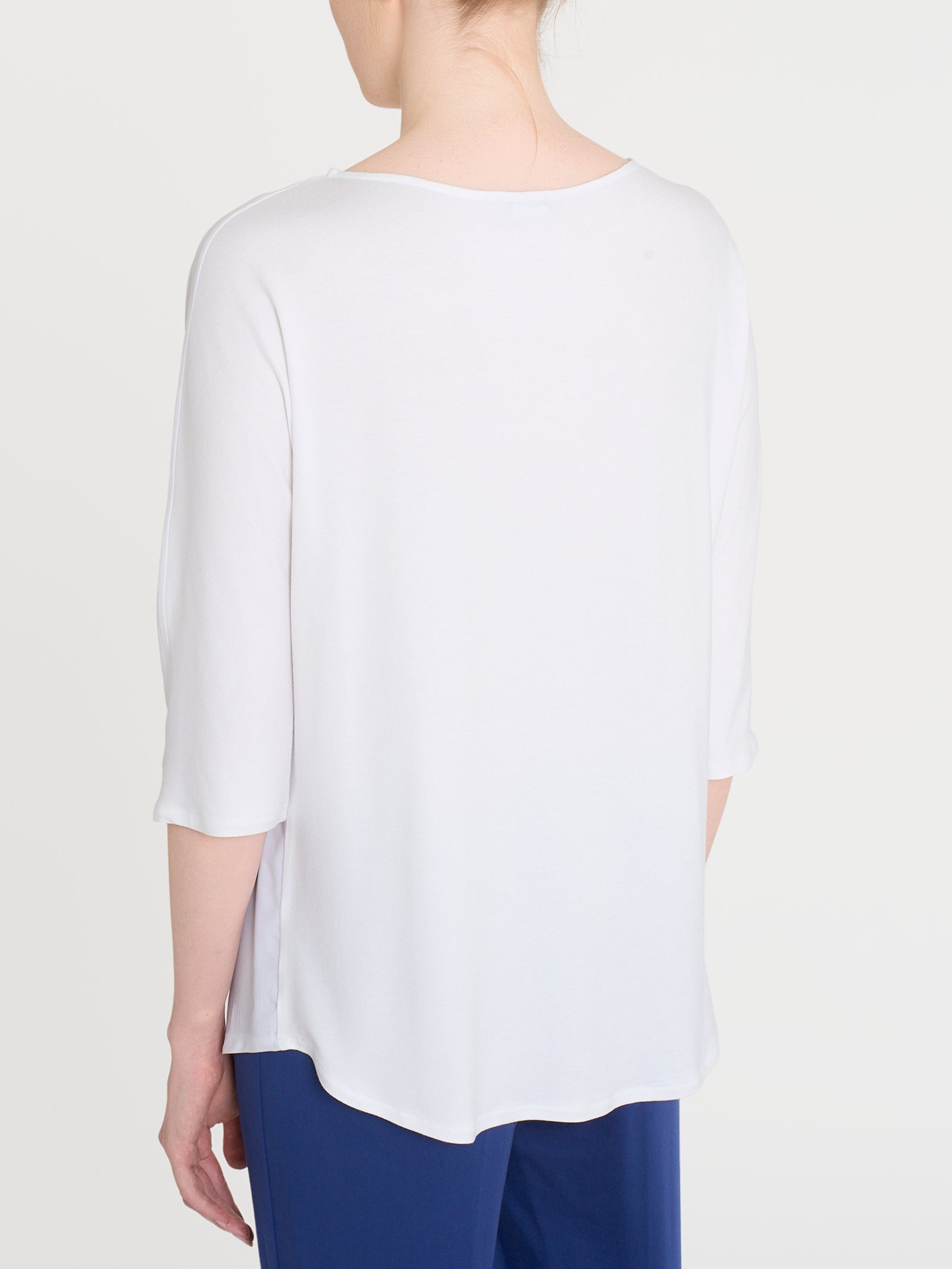 Ragno Viscosa Summer Maglietta Kimono 3/4 Bianco