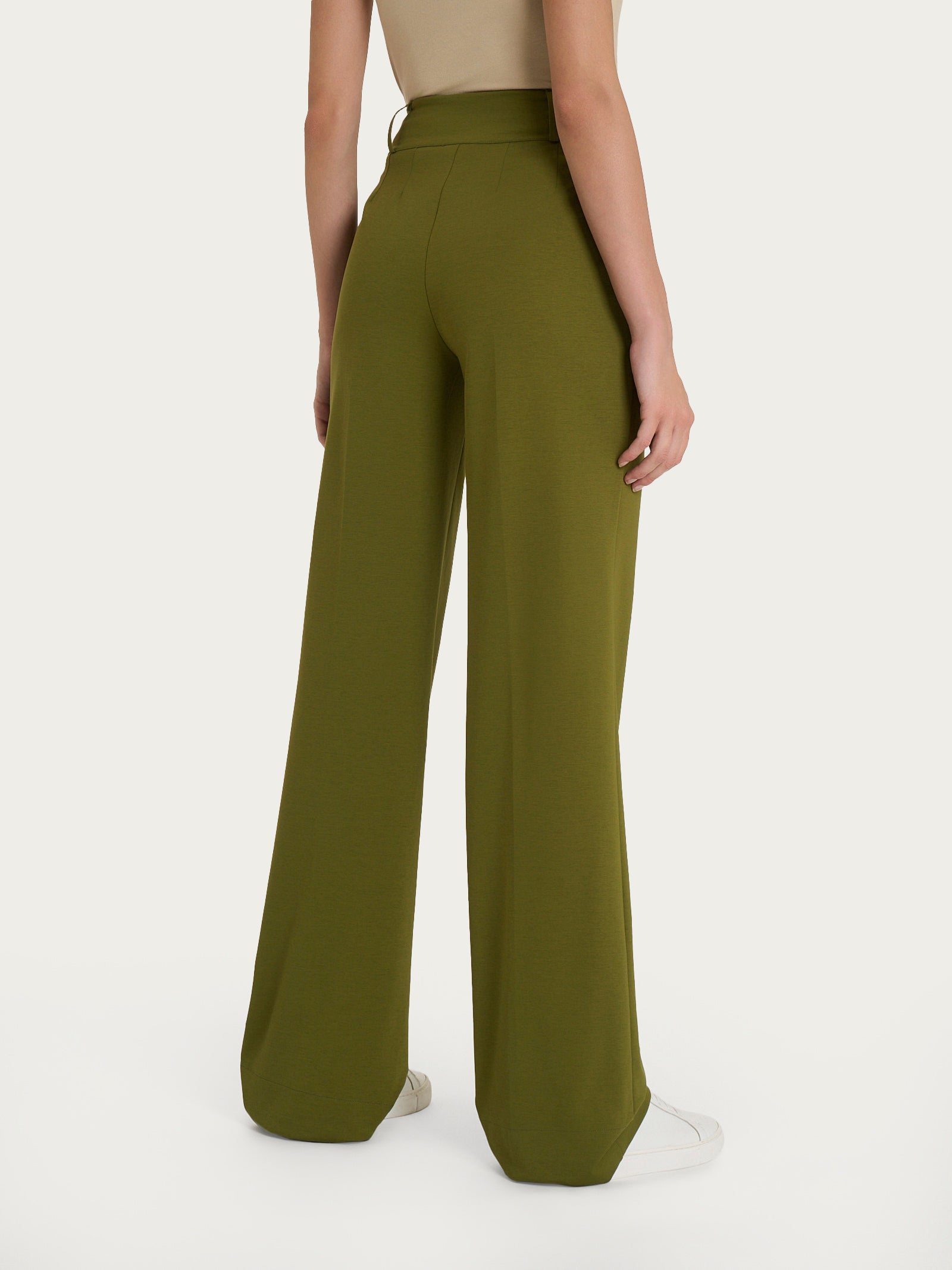 Ragno Compact Light The Wide Leg pantalone verde Sphagnum