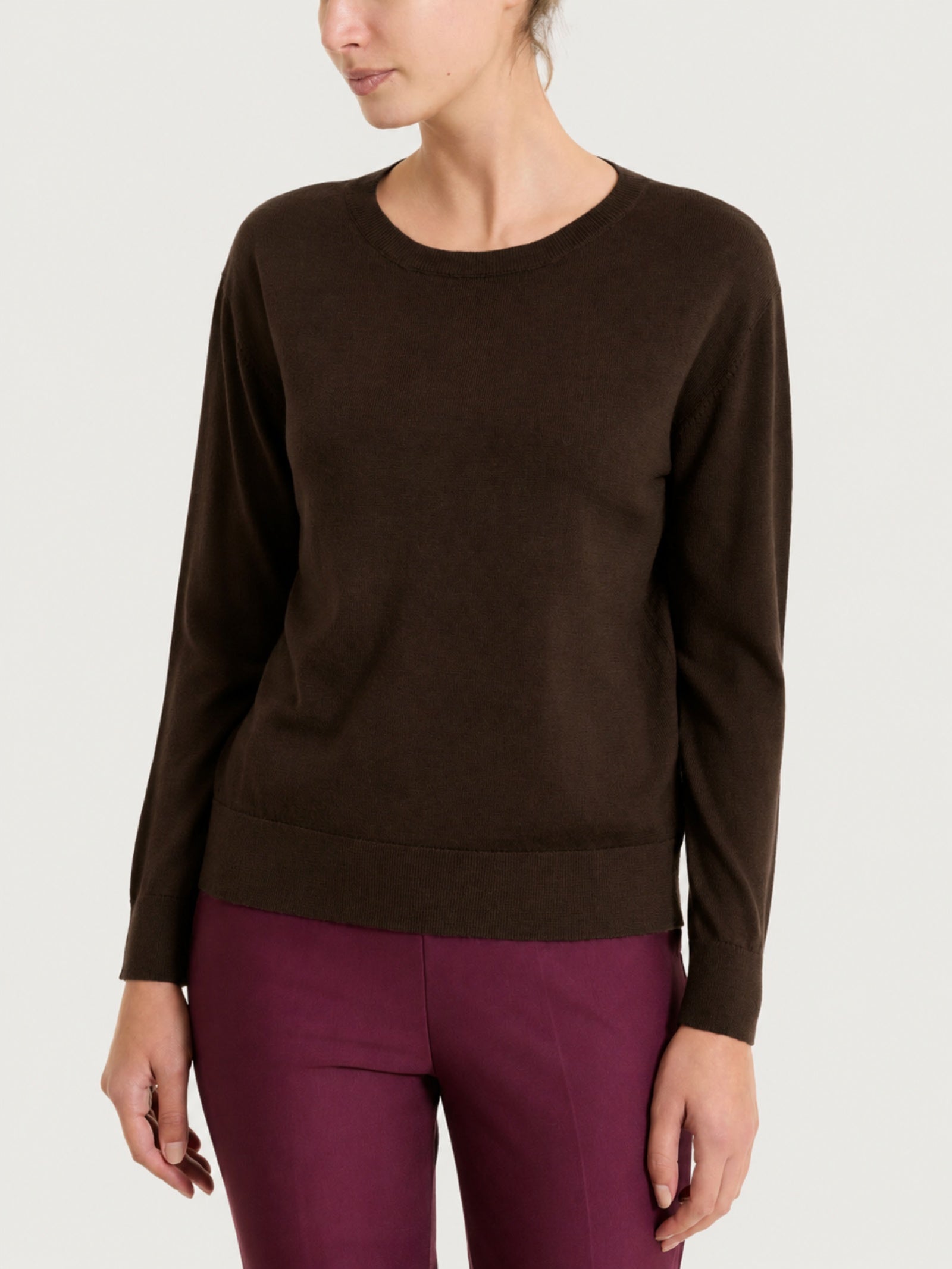 Ragno Merino Soft Maglia barchetta Chocolate Torte lana