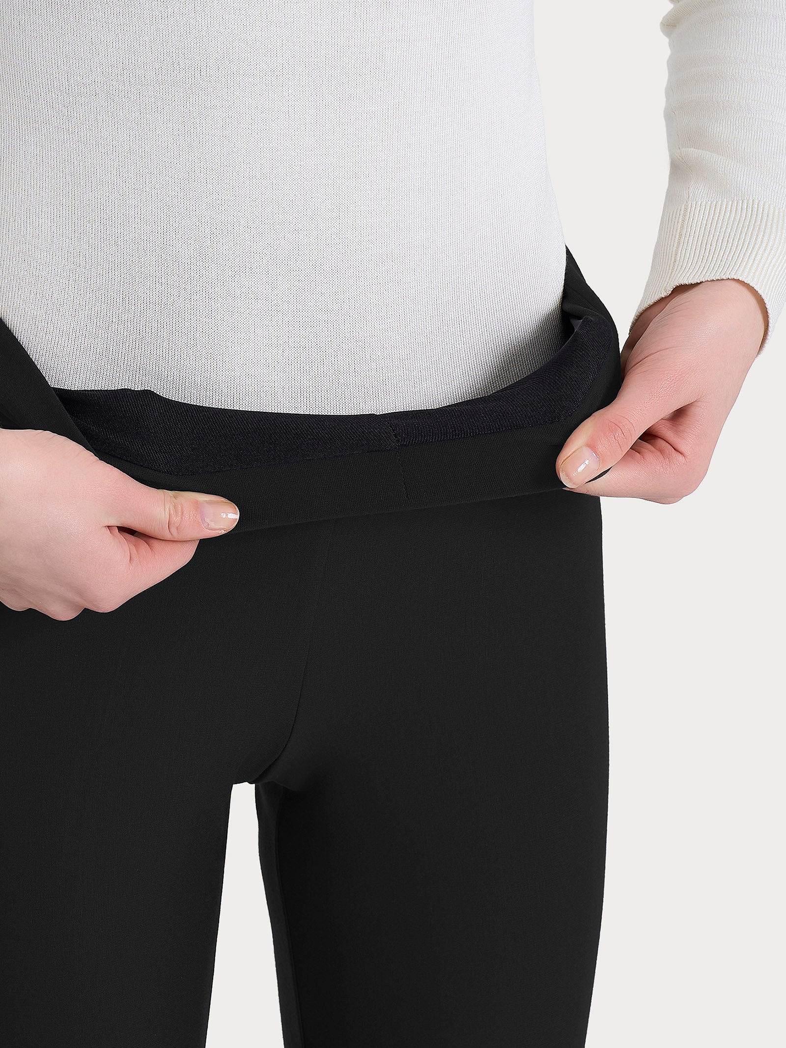 Ragno Compact The Straight Leg pantalone nero modellante