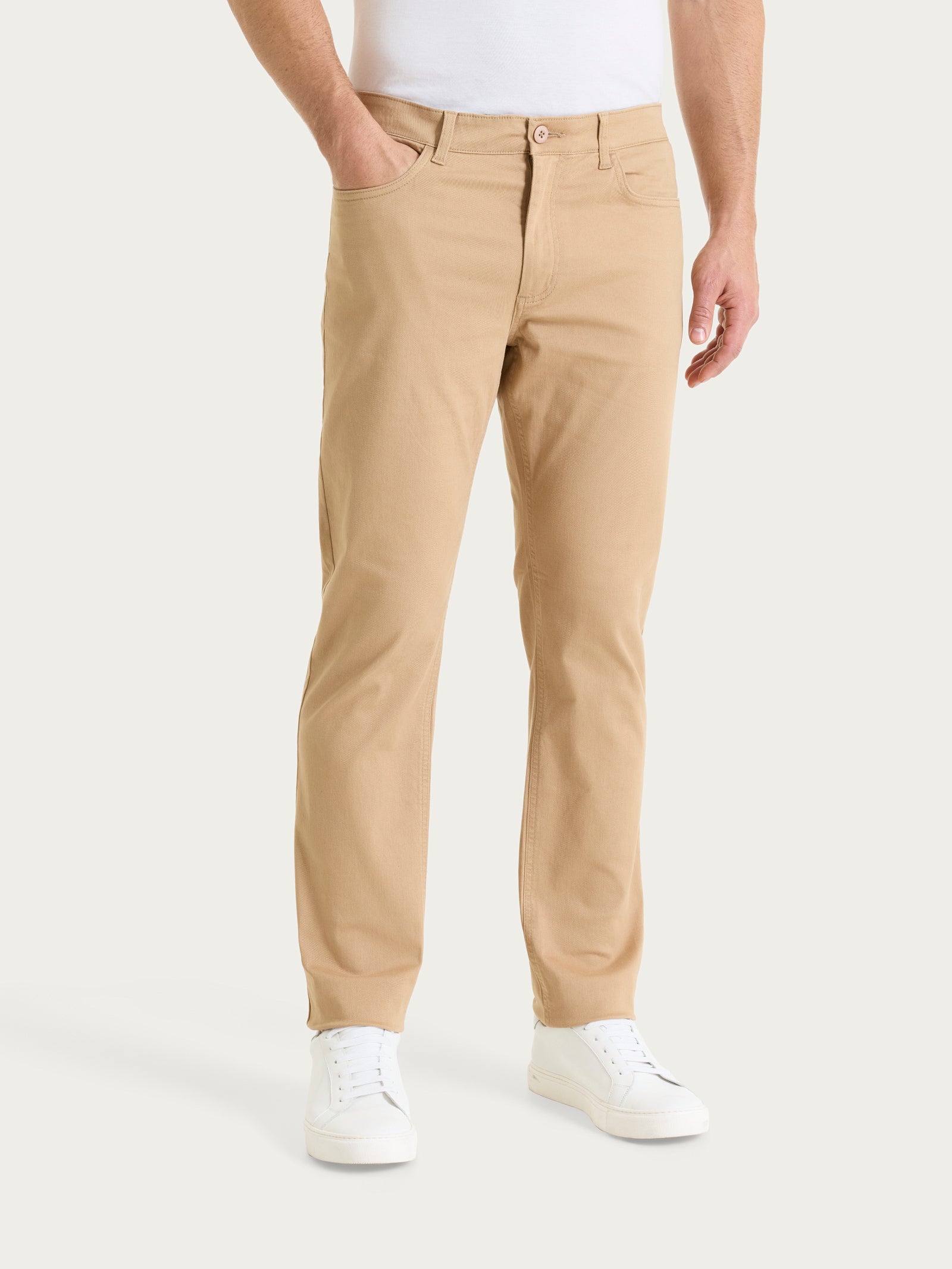 Ragno Twill Pantaloni 5 Tasche uomo tannin elasticizzato