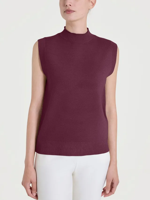 Ragno Super Soft Maglia Smanicata Fig collo lupetto viscosa