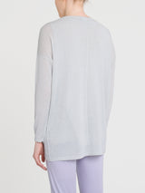 Ragno Crêpe Lurex Cardigan aperto White elegante