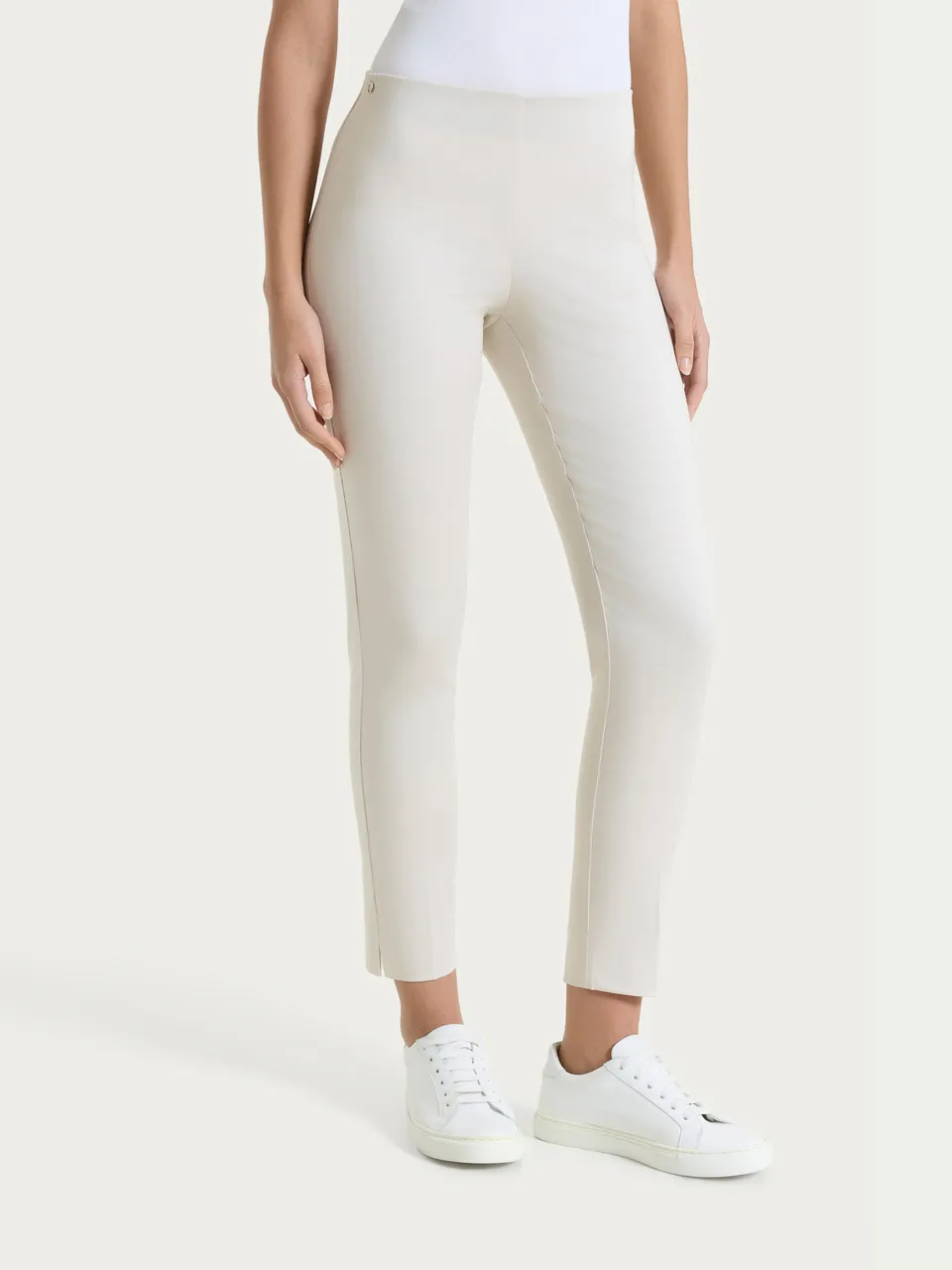 Ragno Satin Power Pantalone Capri Champignon cotone elasticizzato
