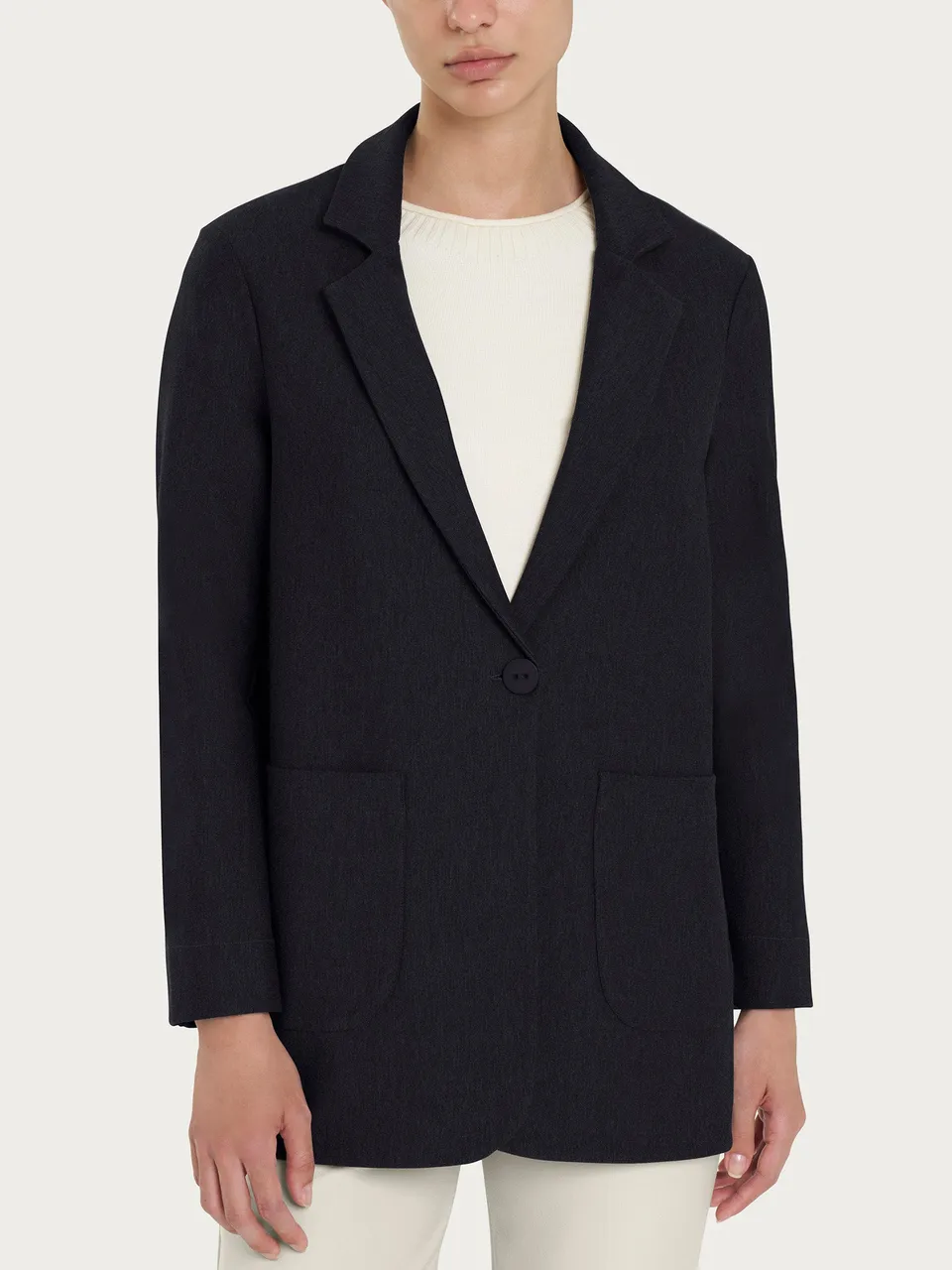 Ragno Compact Blazer Destrutturato Donna Nero
