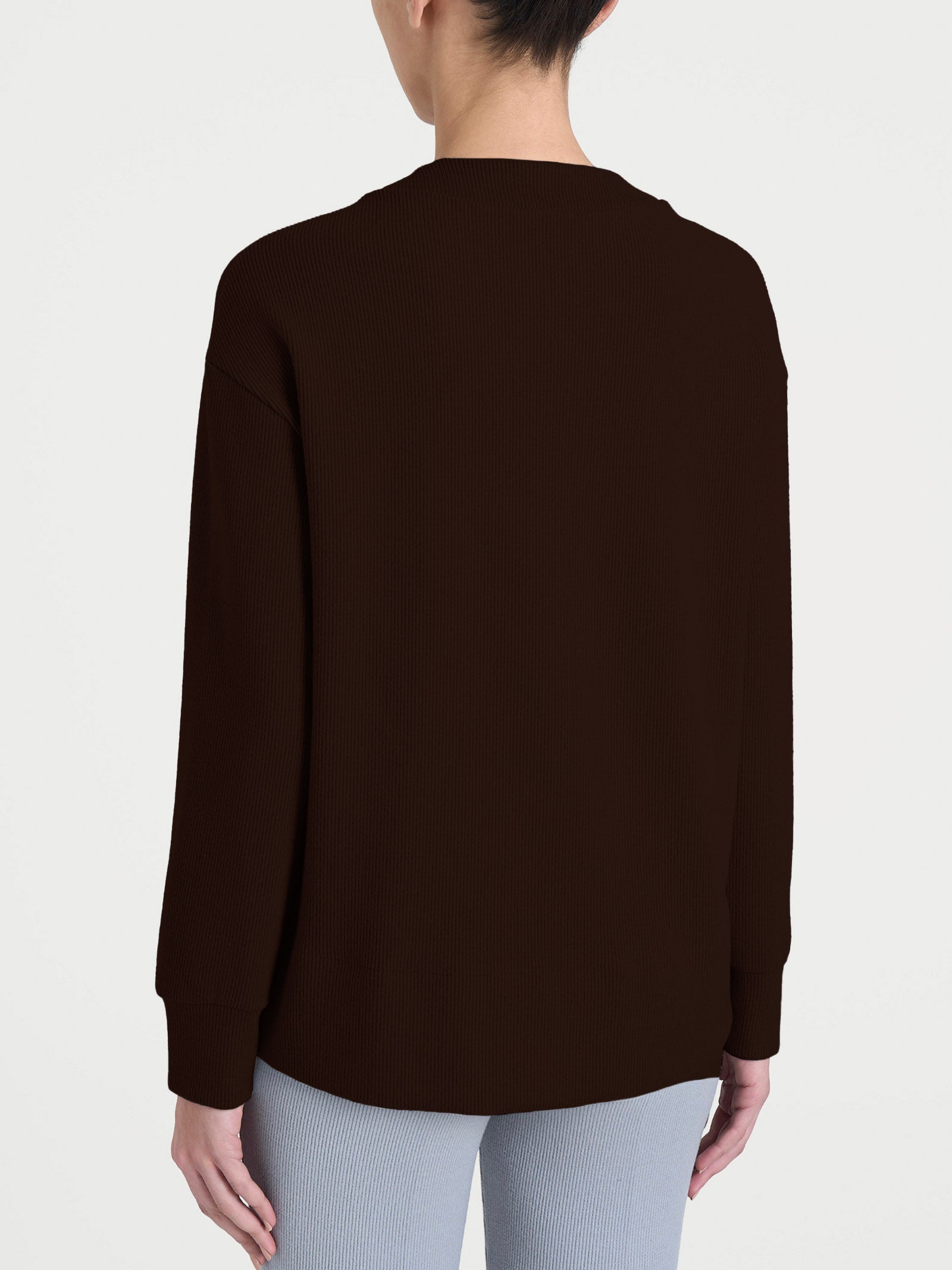 Ragno Relaxed Wardrobe Felpa Girocollo Velvet Chocolate Torte over