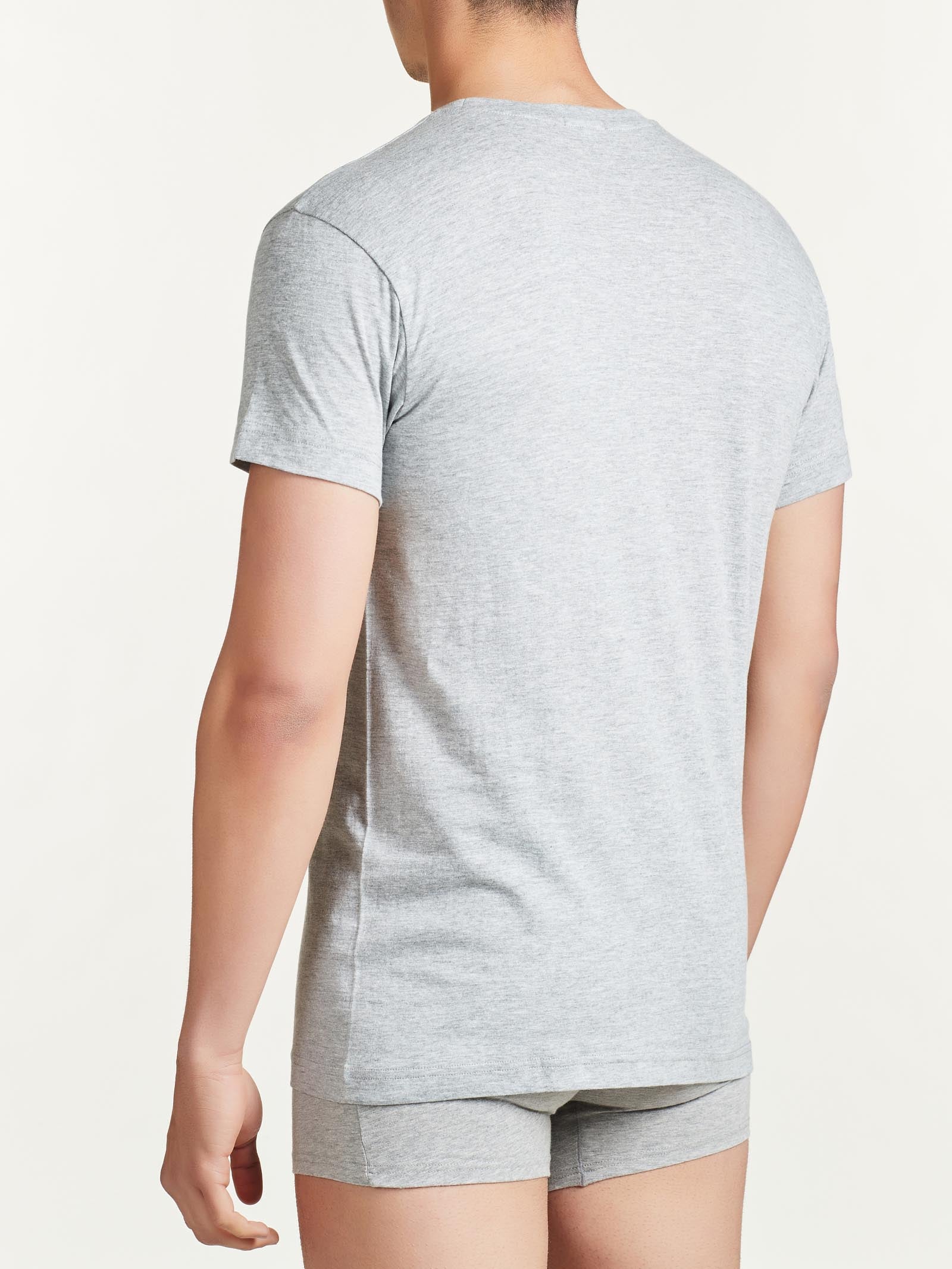 Ragno 100% Cotton Maglietta Uomo Argento 2 Pezzi