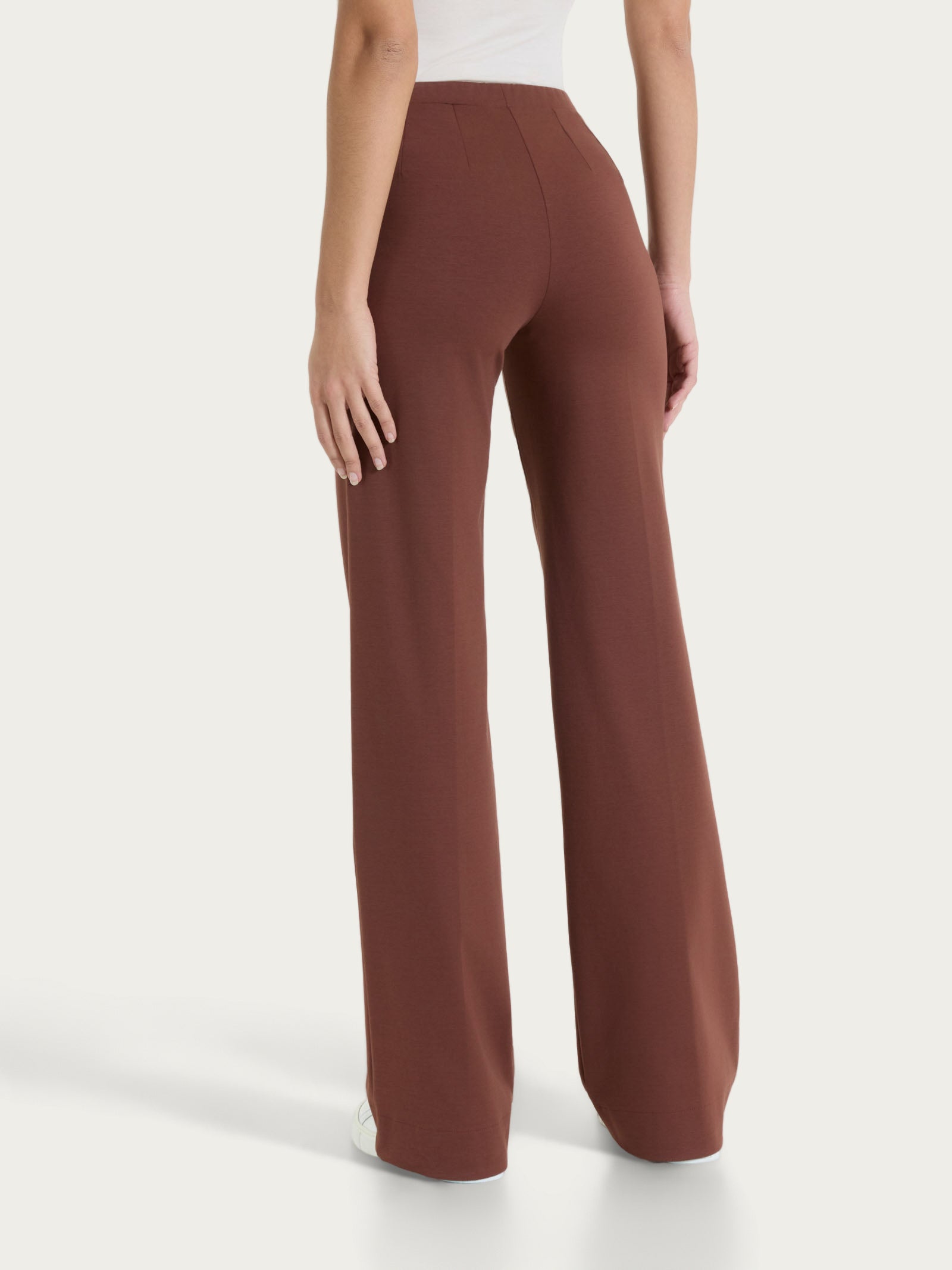 Ragno Compact Light Pantalone Donna Cappuccino Gamba Ampia