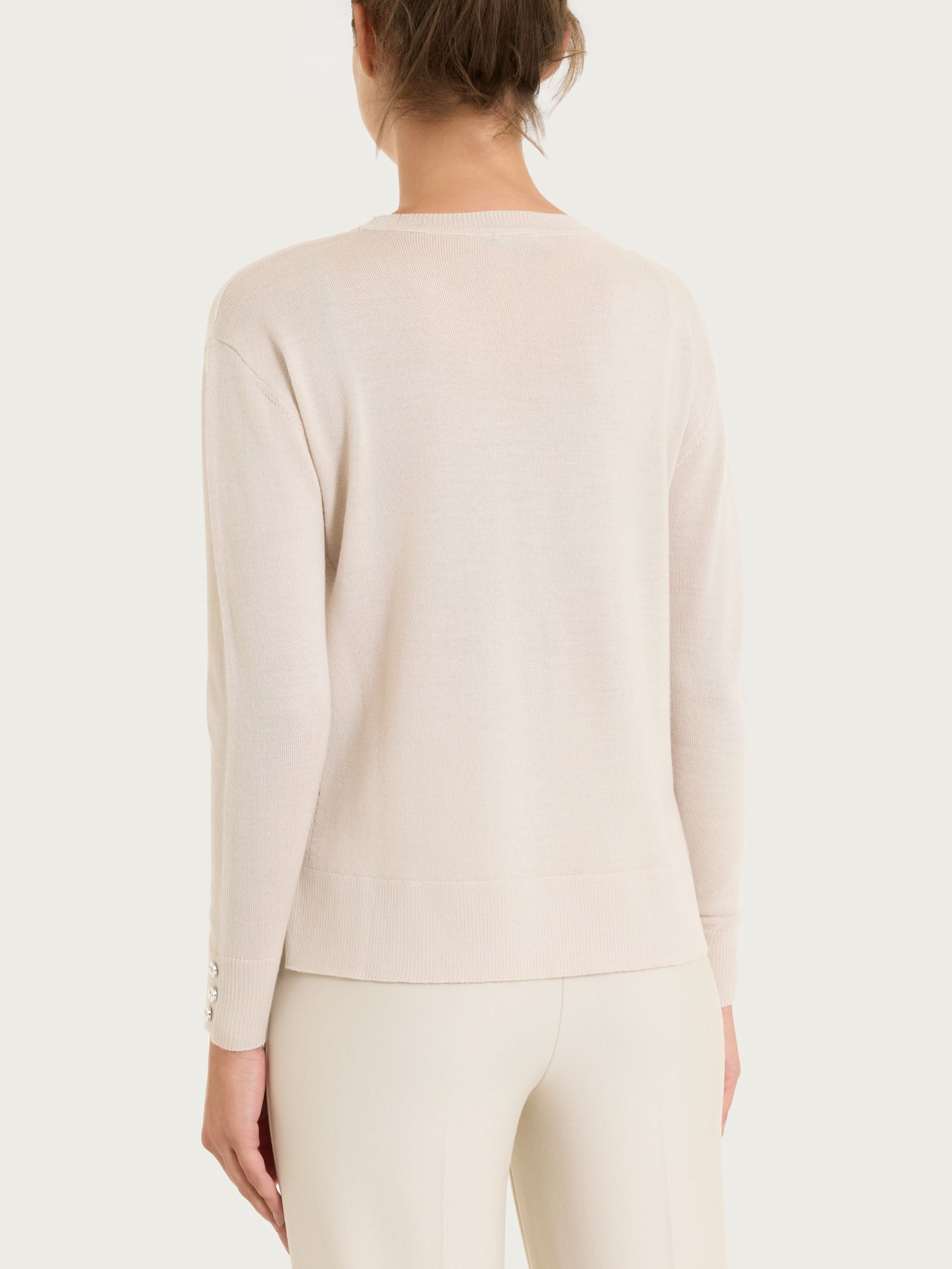 Ragno Merino Soft maglia girocollo champignon lana
