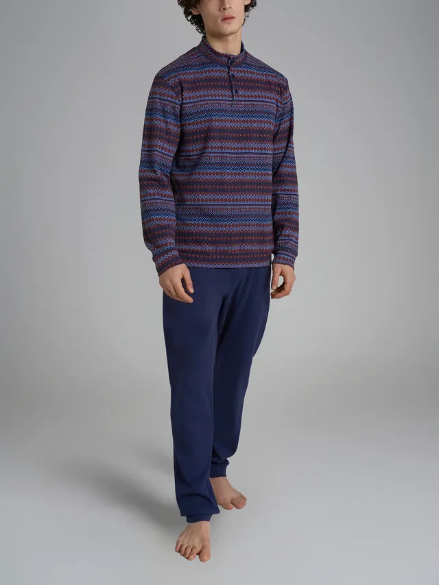 Ragno Sport Pigiama Lupetto Punto Rasato Colony Blue cotone