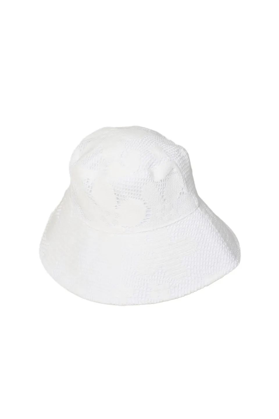 Goldenpoint Filet Cappello Bucket Tela e Pizzo Tinta Unita
