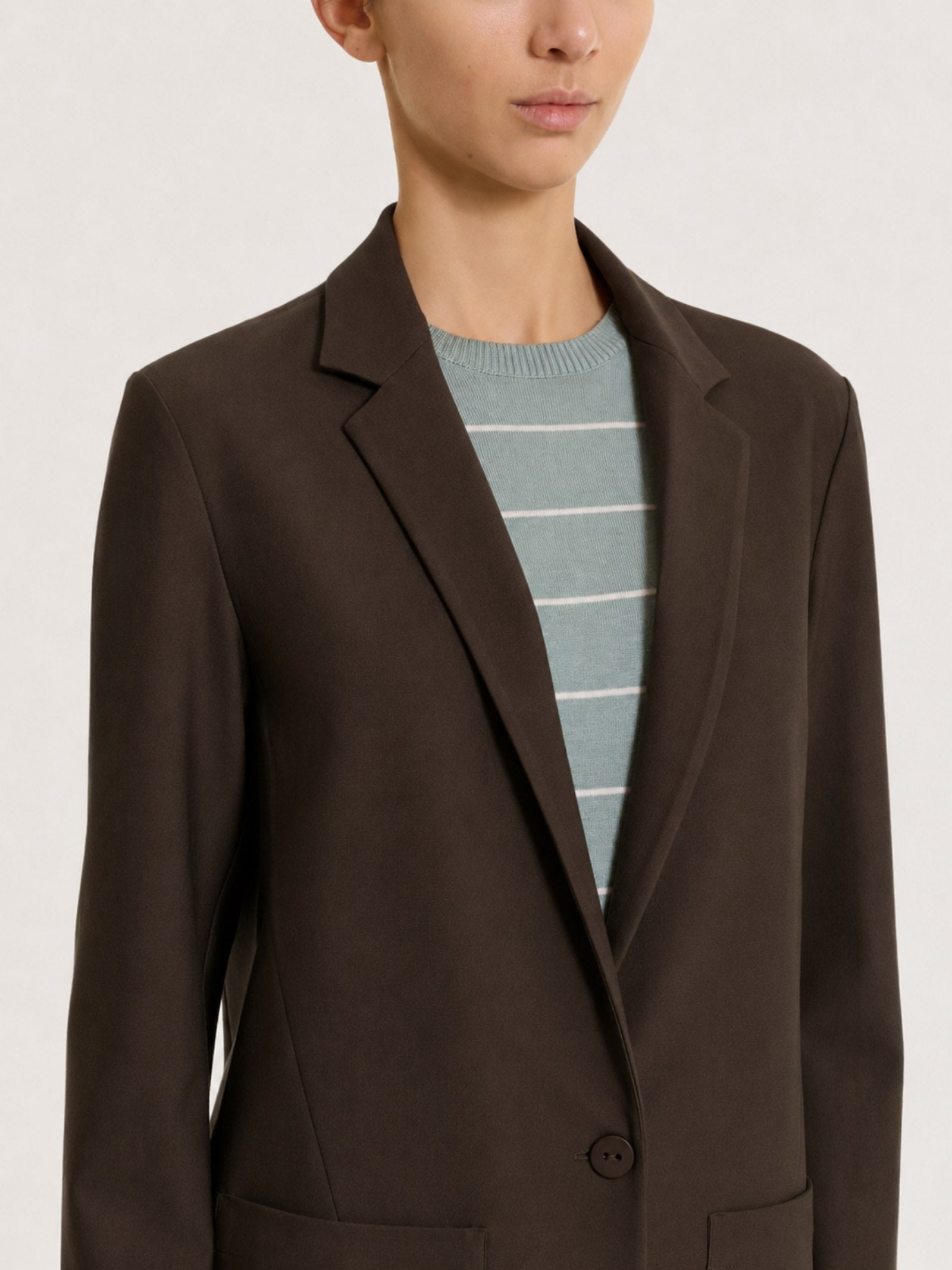 Ragno Compact Blazer Monopetto Donna marrone elasticizzato
