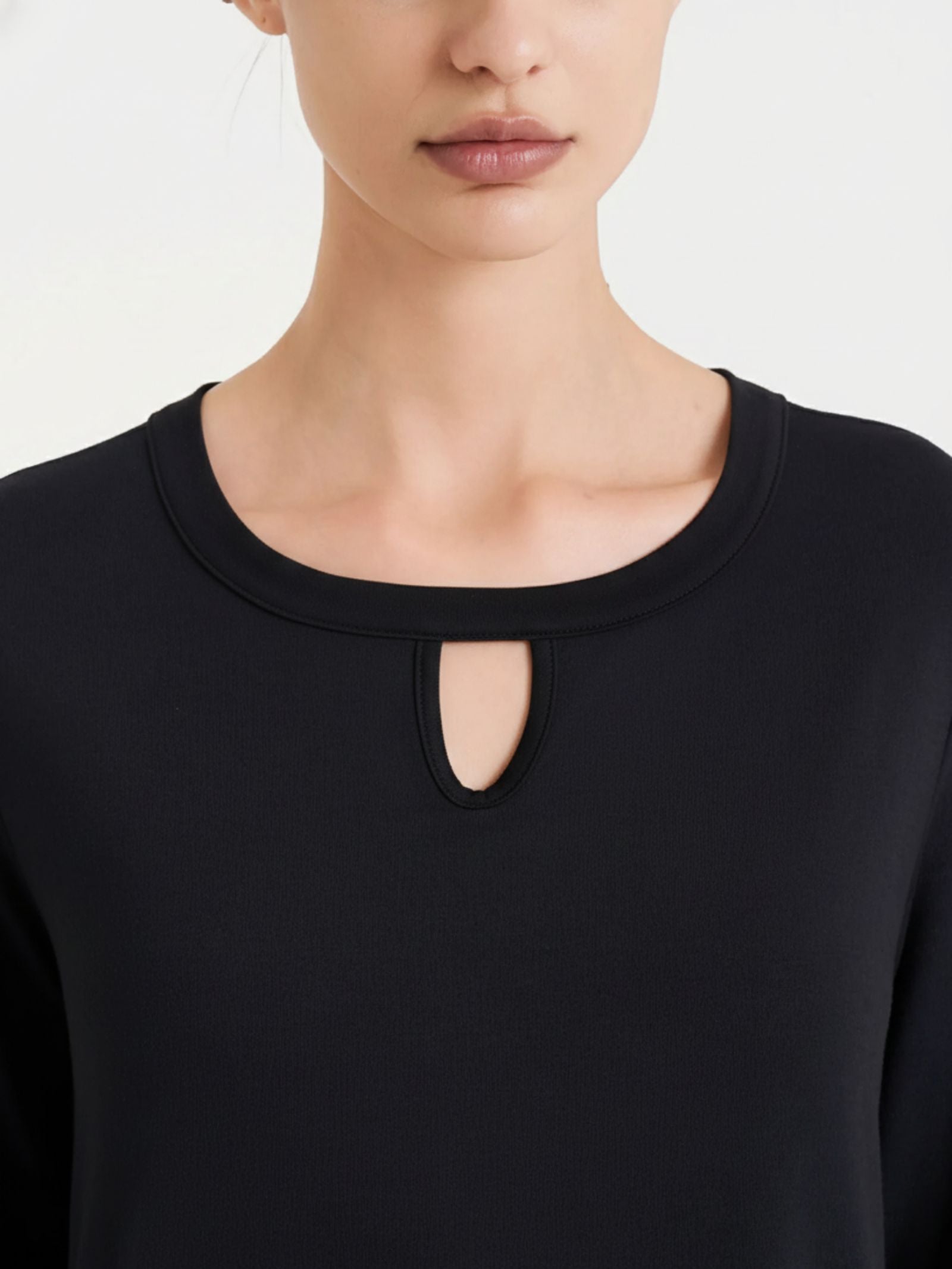 Ragno Viscosa Summer Maglietta Scollo Goccia Nero Viscosa