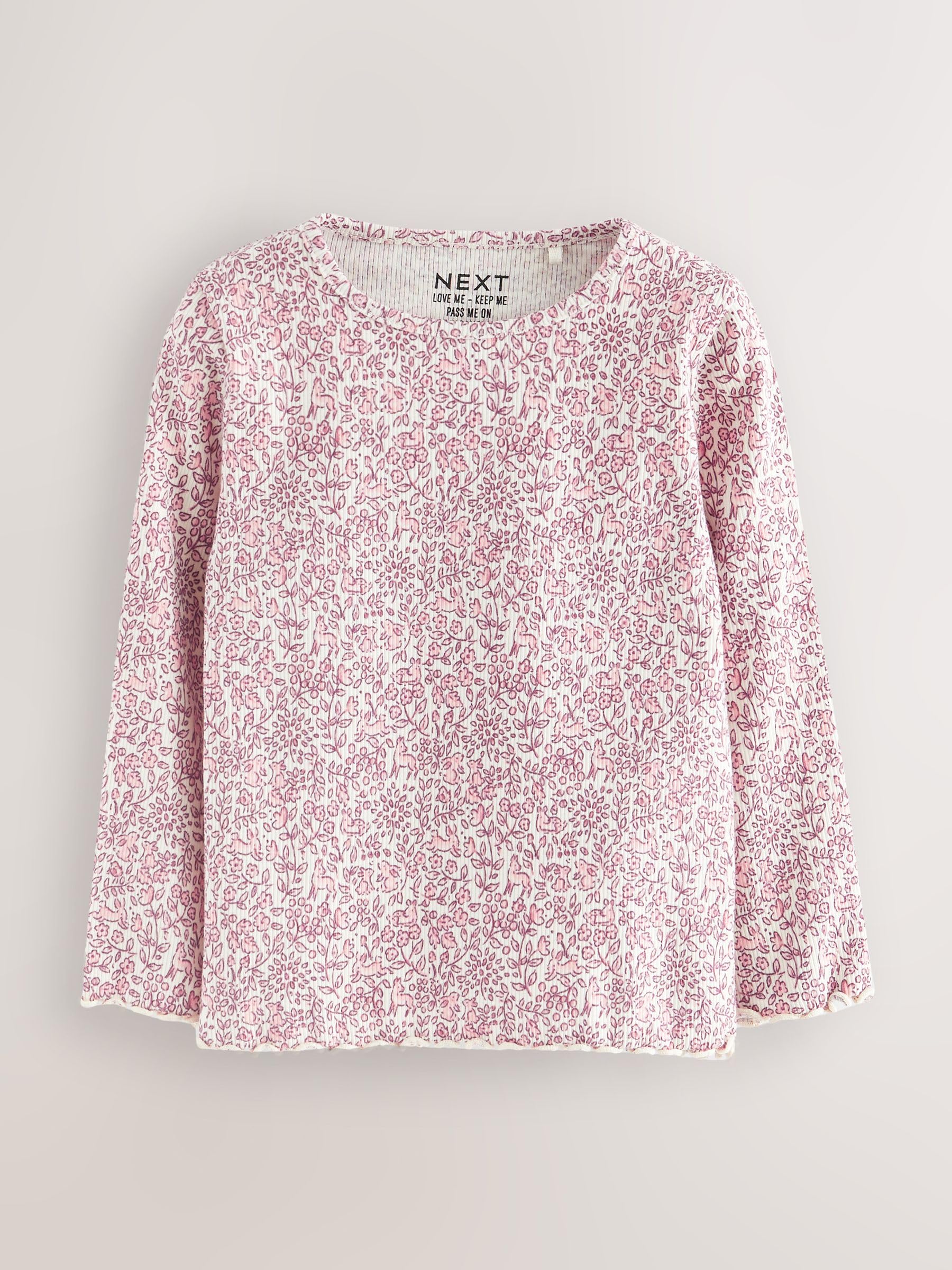 Geo Next top coste bambina maniche lunghe 5 pezzi a costine