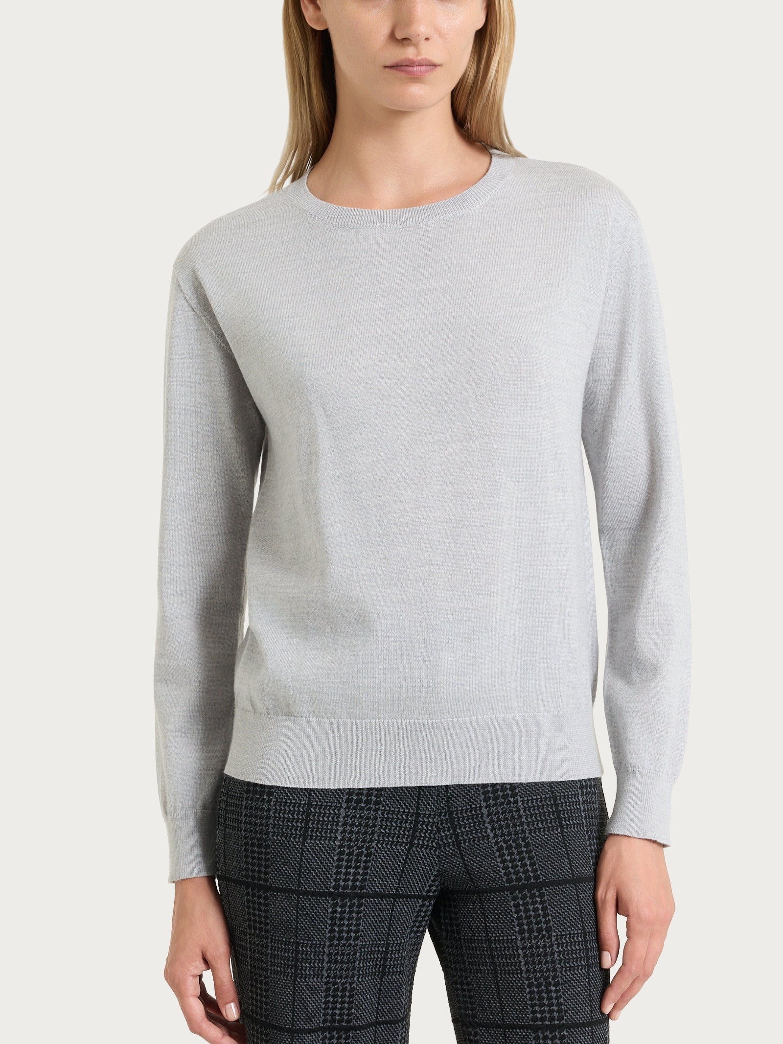 Ragno Merino Soft maglia barchetta grey mel lana