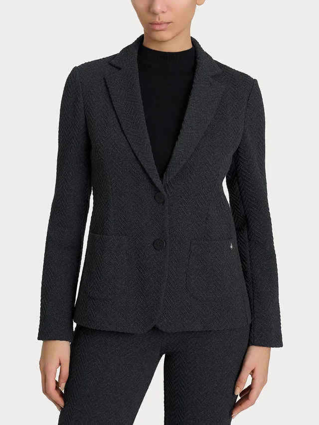 Ragno Eco Jacquard blazer oscuro due bottoni