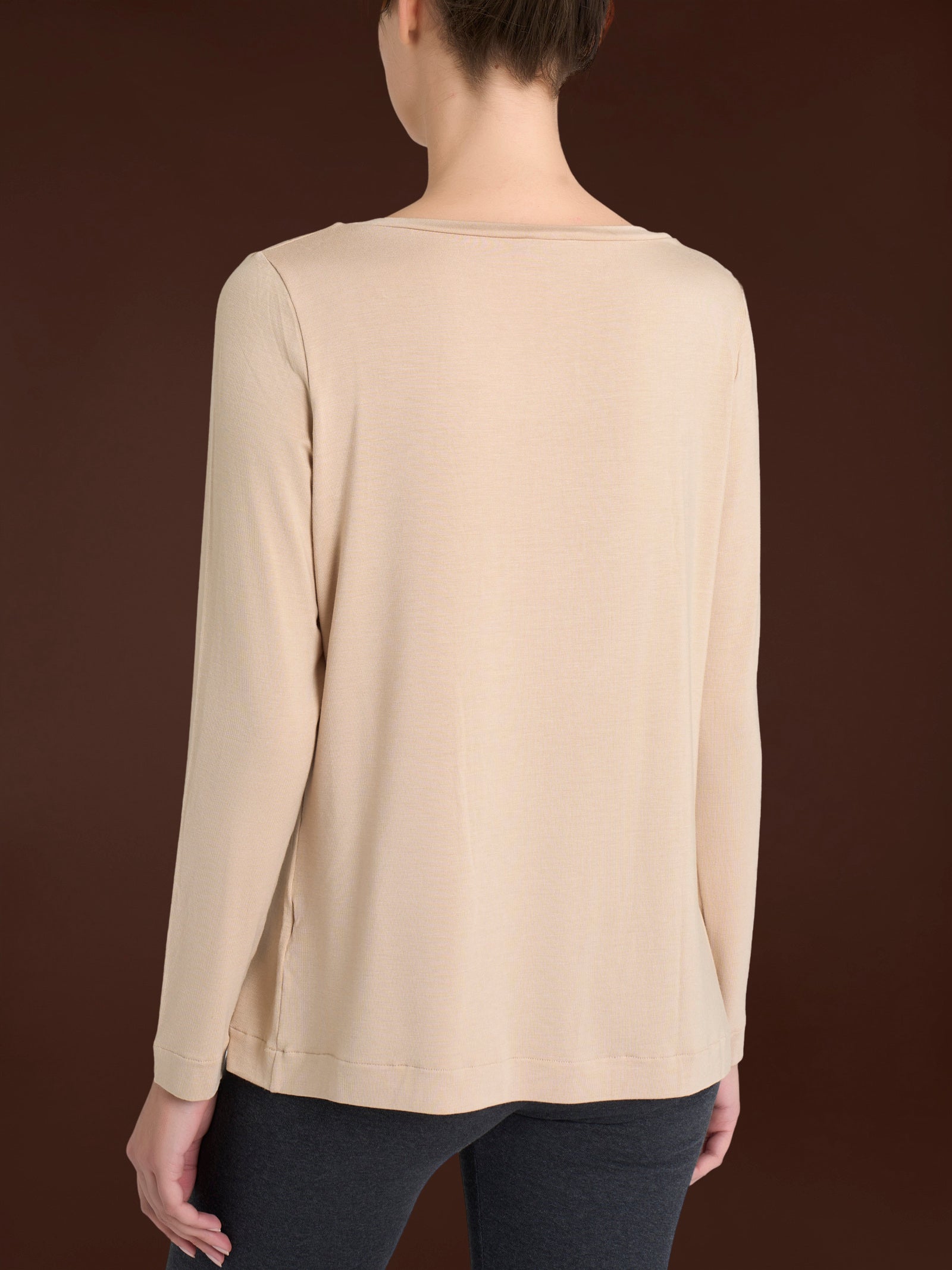 Ragno Eco Viscosa maglietta barchetta Irish Cream manica lunga