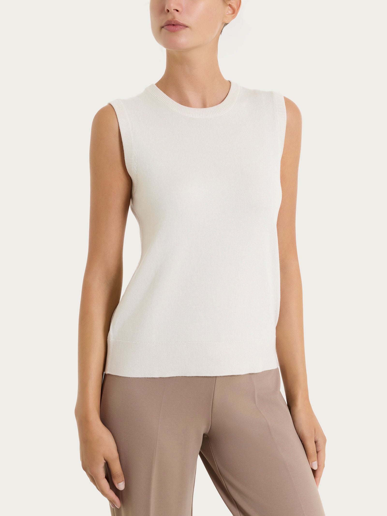 Ragno Four Seasons maglia smanicata champignon viscosa