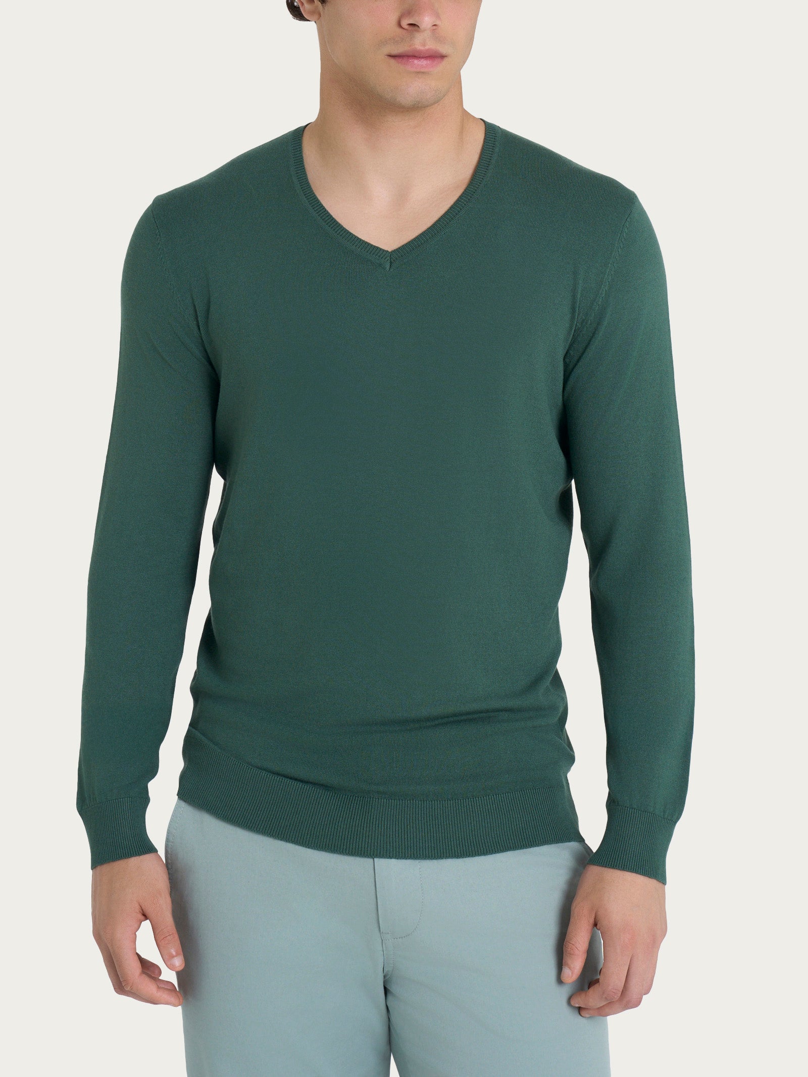Ragno Summertime pull scollo V manica lunga dark forest