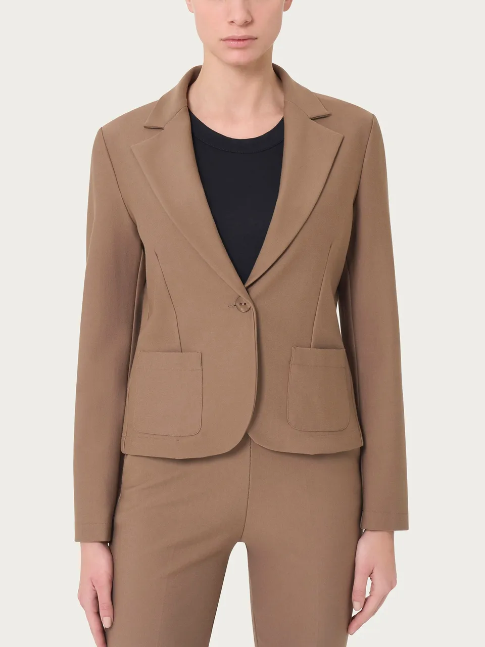 Ragno Compact Blazer Corto 1 Bottone Giacca Pine Bark regular