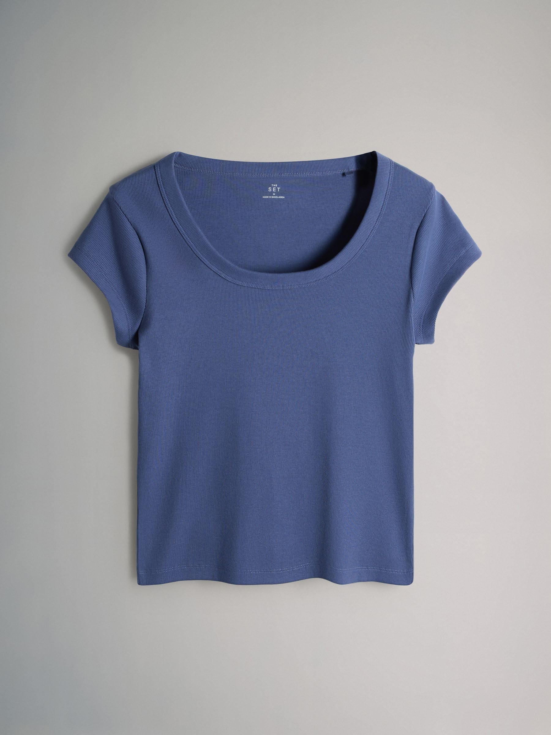 Next The Set Confezione da 5 T-Shirt Coste Donna Scollo Rotondo