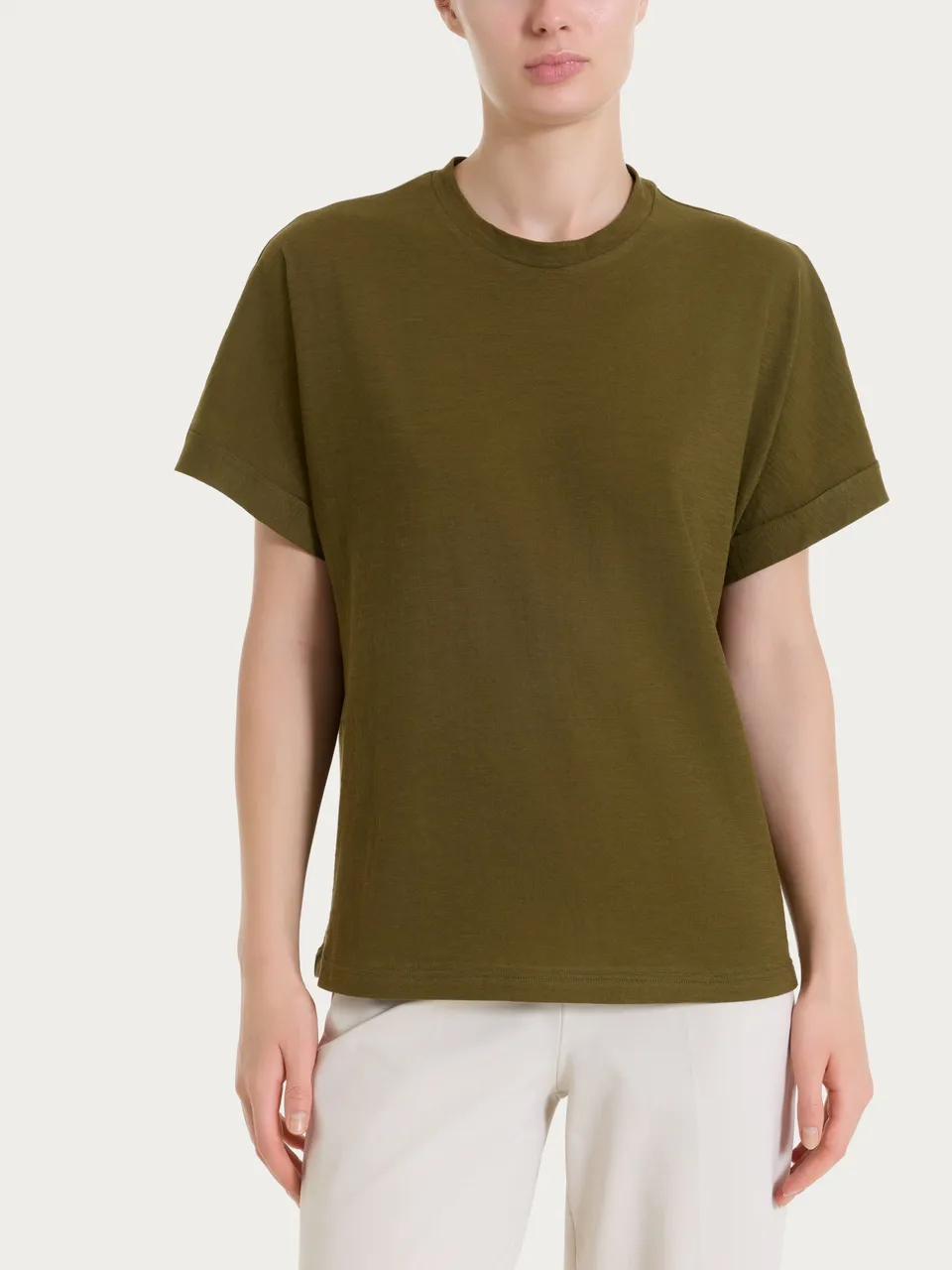 Ragno Slub Jersey Maglietta cotone Dark Olive
