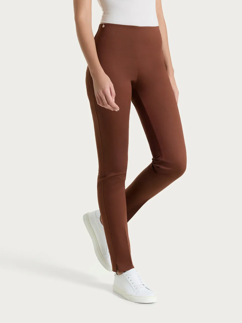 Ragno Satin Power pantalone sigaretta cappuccino cotone elasticizzato