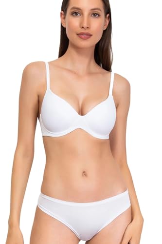 Lady C Reggiseno Preformato Coppa B Bianco 2B senza ferretto