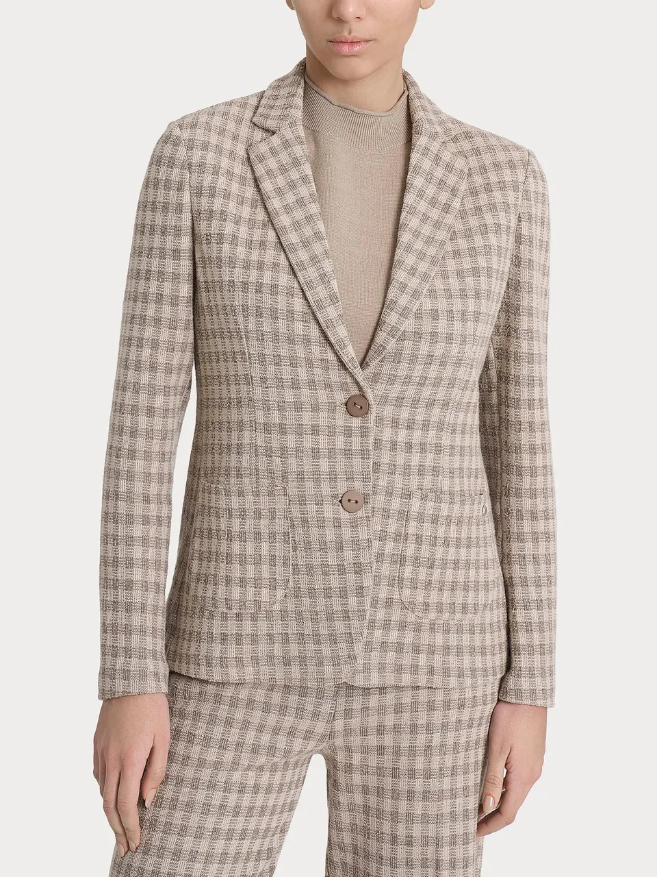 Ragno Eco Jacquard Blazer Due Bottoni Pine Bark Misto Lana