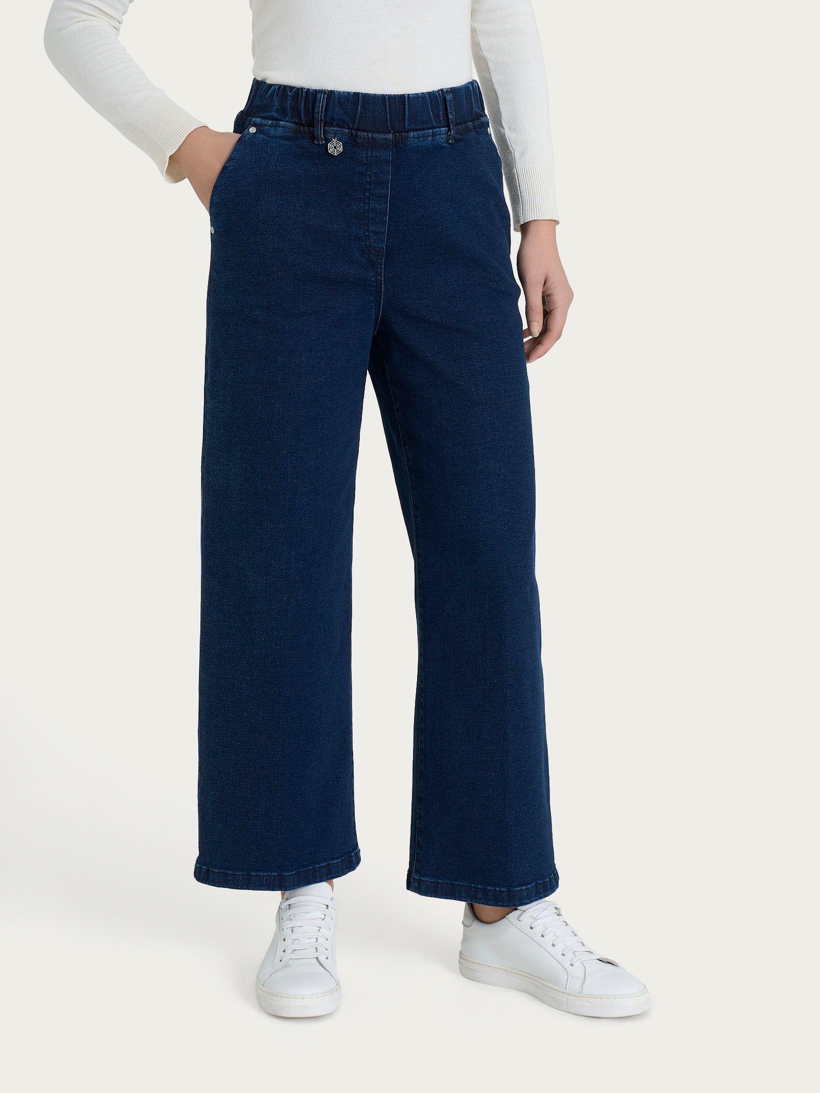 Ragno Super Denim jeans Persia donna gamba ampia cropped