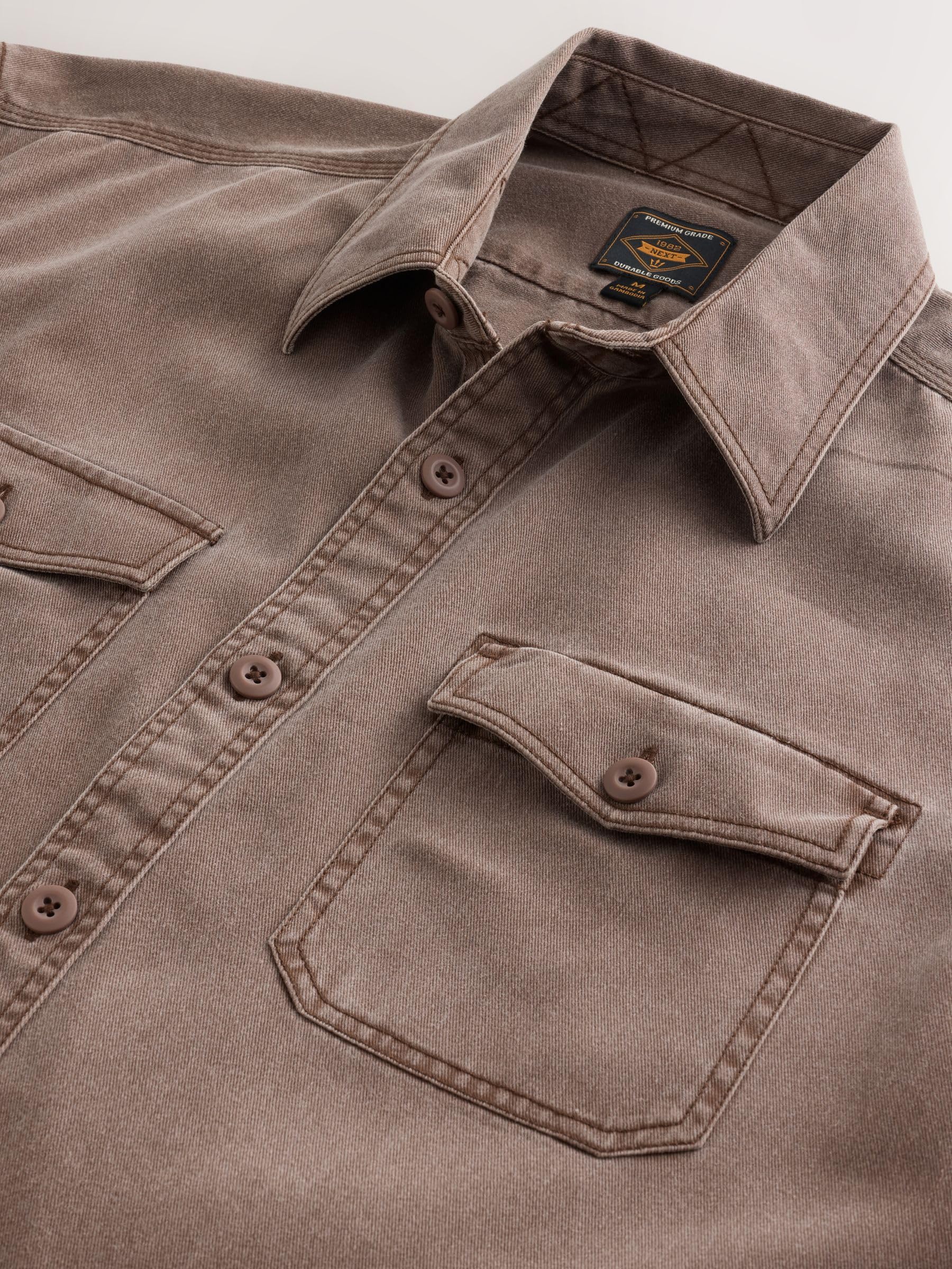 Next camicia maniche lunghe uomo tinta in capo XL