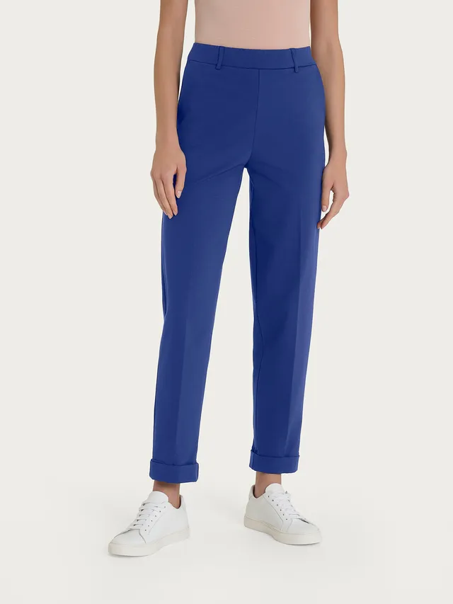 Ragno Compact Light pantalone carota Blueberry misto cotone
