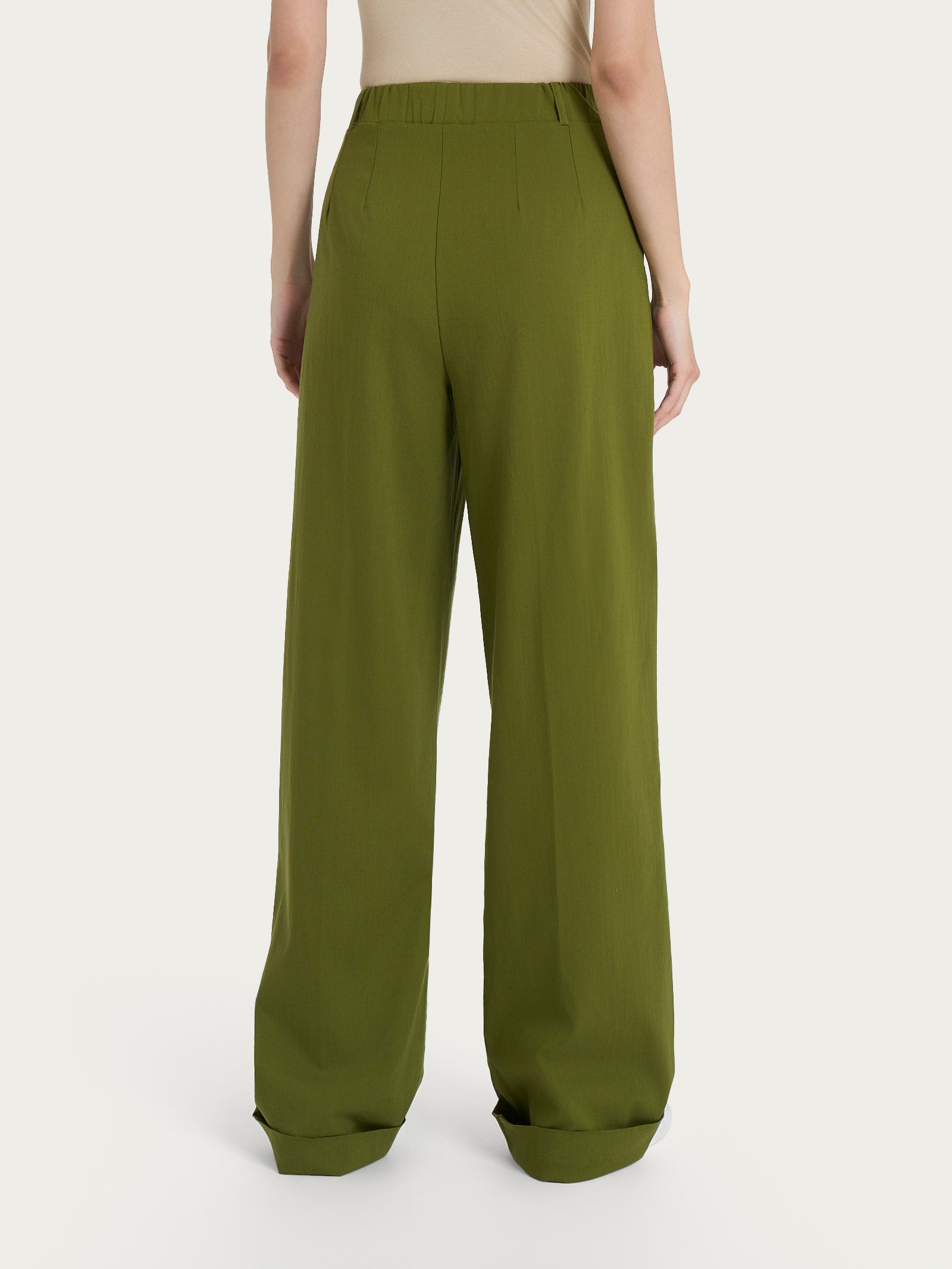 Ragno Super Natural pantalone ampio verde Sphagnum