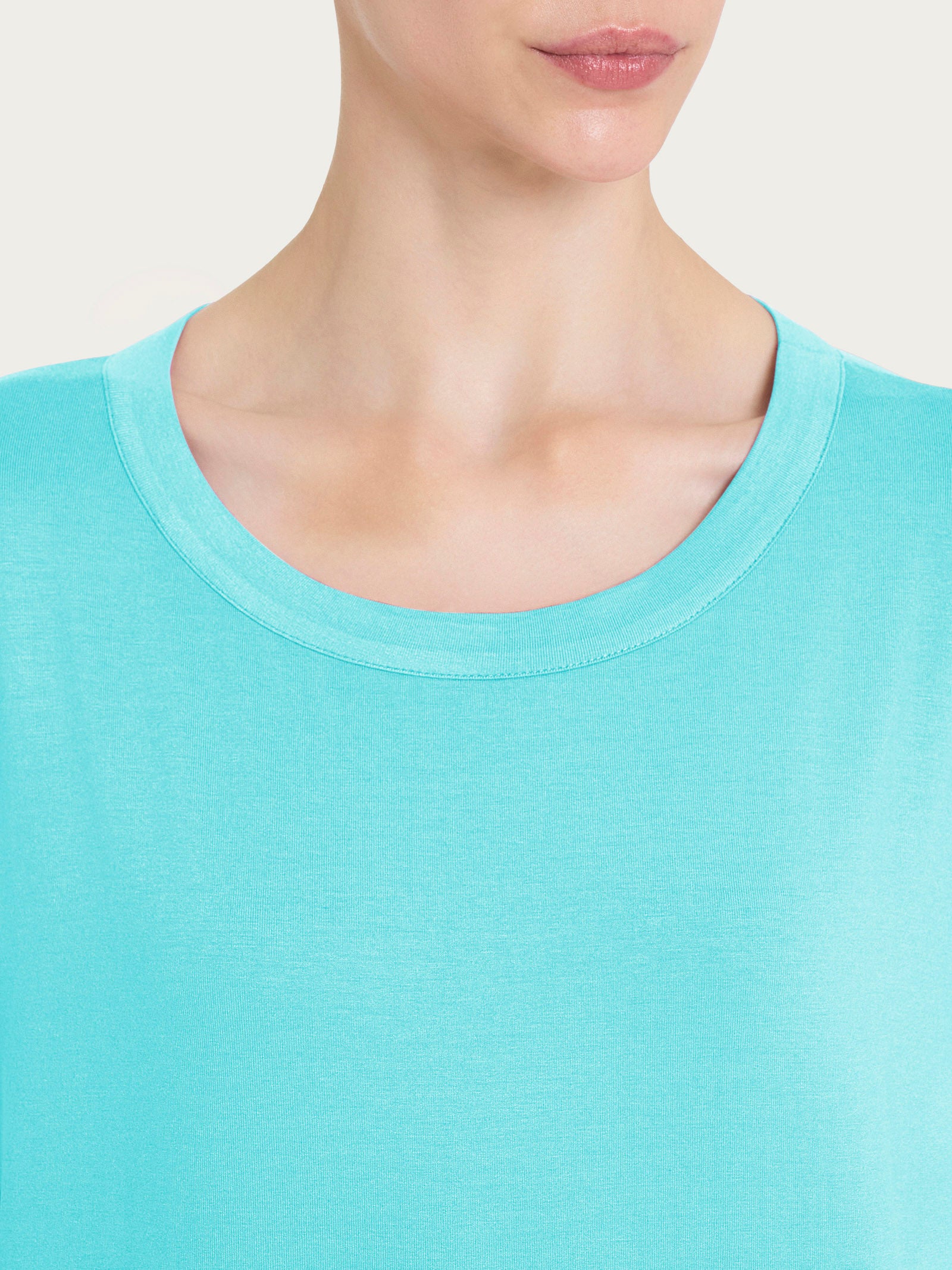 Ragno Viscosa Summer T-Shirt Manica Corta Viscosa Pool Blue